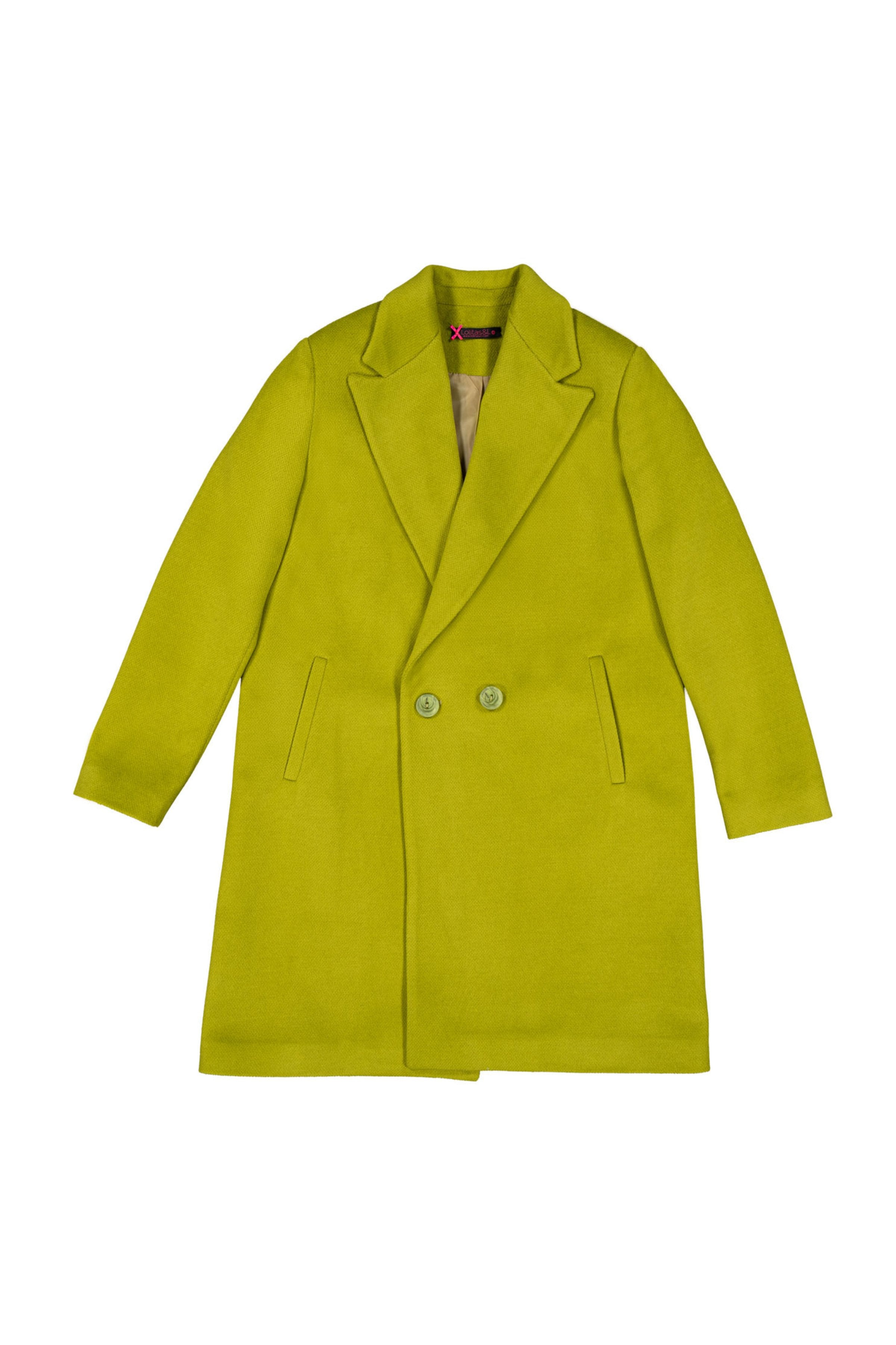 Abrigo verde cruzado de paño abotonadura doble Lolitas&L - lolitasyl.com