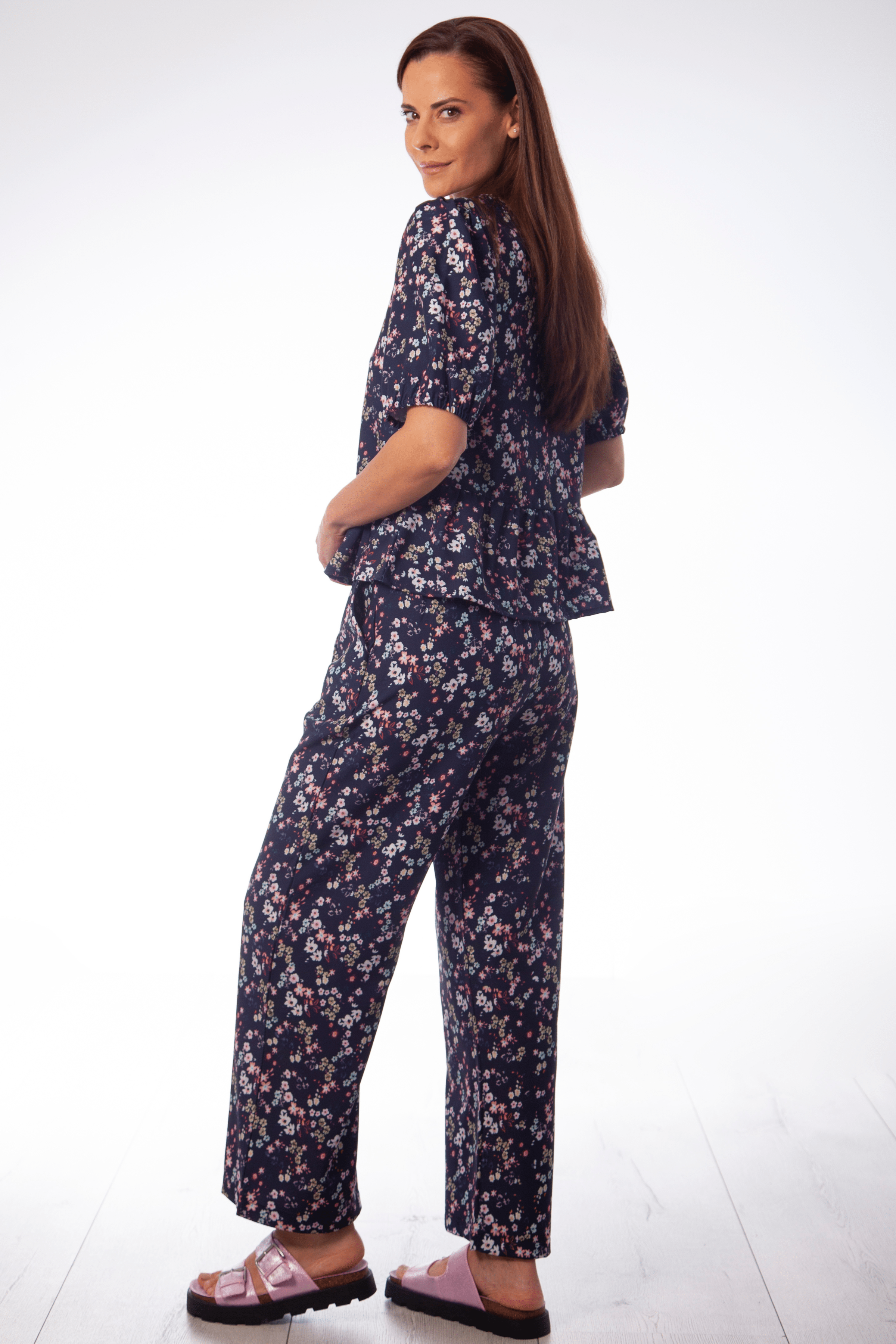 Camisa azul estampado floral y anudada Lolitas&L - lolitasyl.com