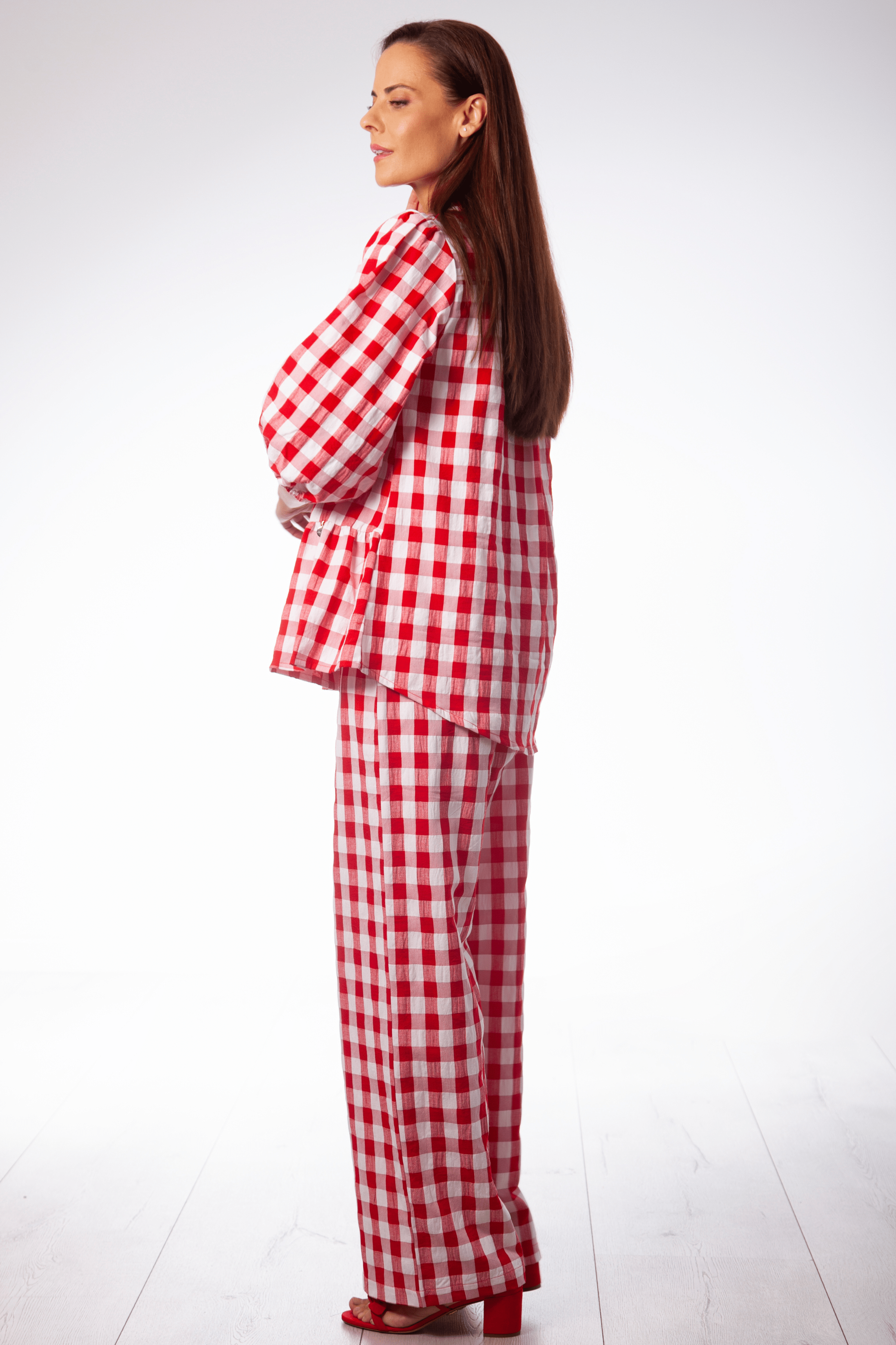 Camisa cuadros rojos anudada con lazos Lolitas&L - lolitasyl.com