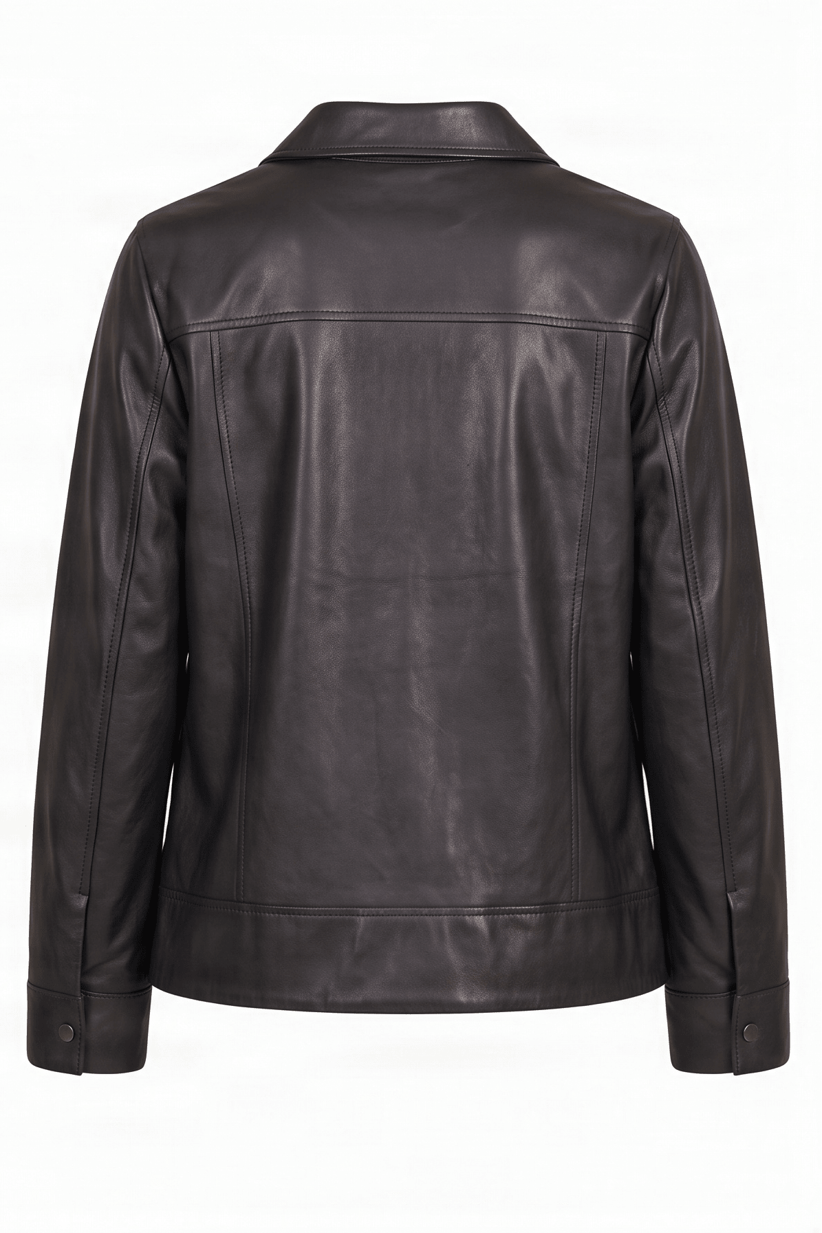 Camisa negra polipiel con automaticos y bolsillos Lolitas&L - lolitasyl.com
