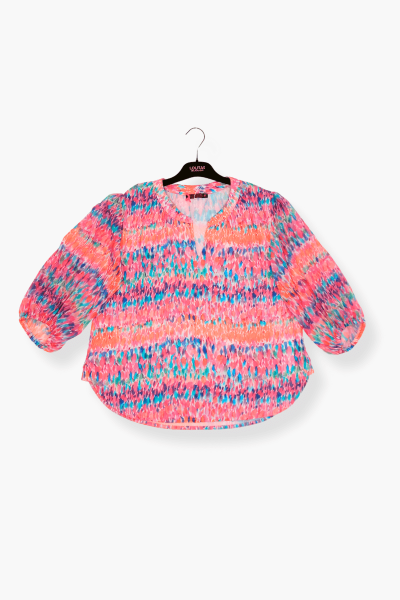 Camisa Preloved estampado multicolor rosas Lolitas&L - lolitasyl.com