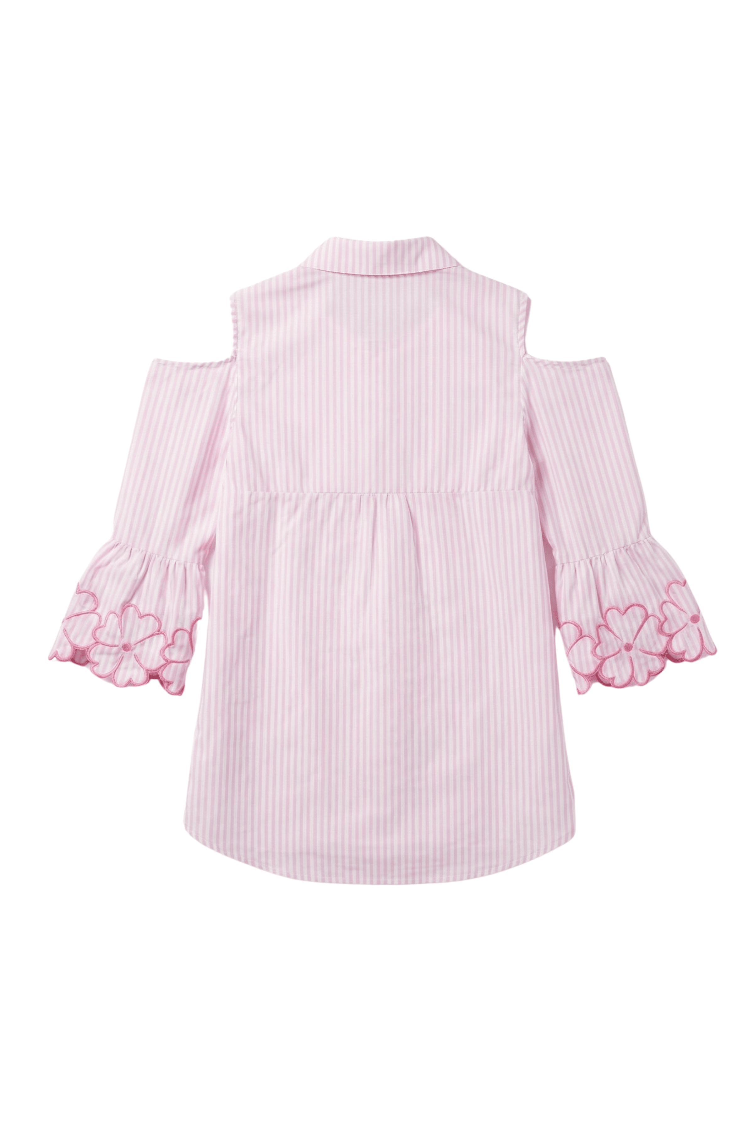 Camisa rayas rosa manga bordada Lolitas&L - lolitasyl.com