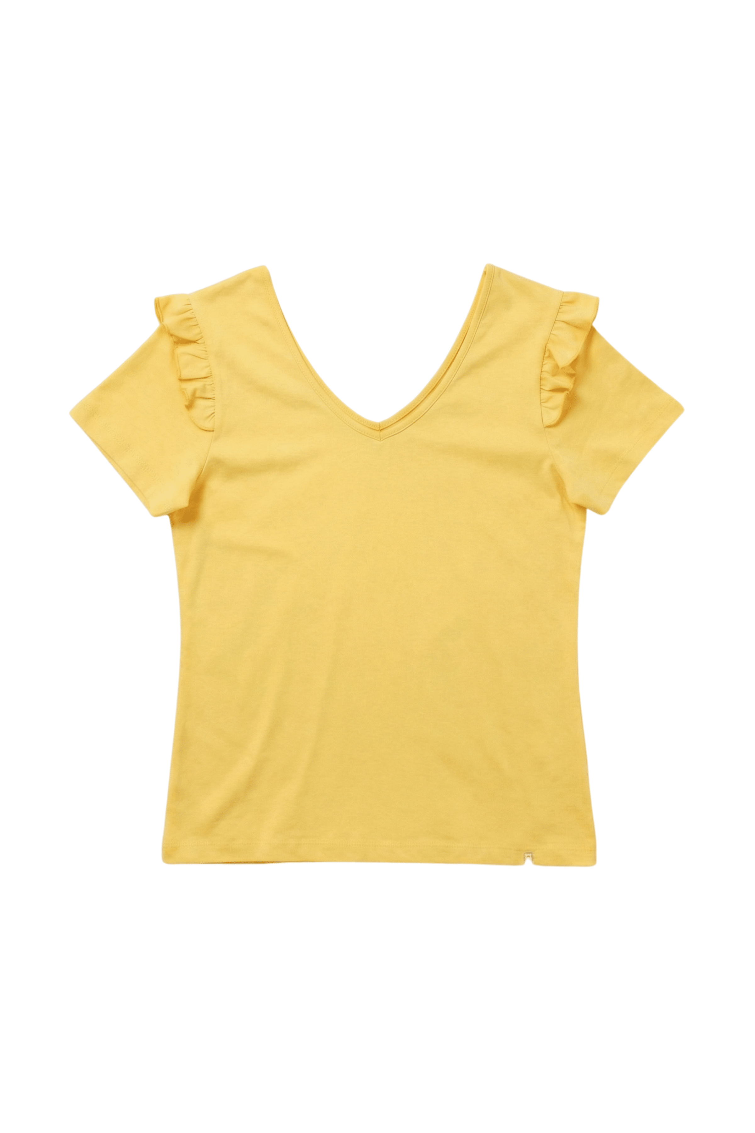 Camiseta amarila con volante en hombros Lolitas&L - lolitasyl.com