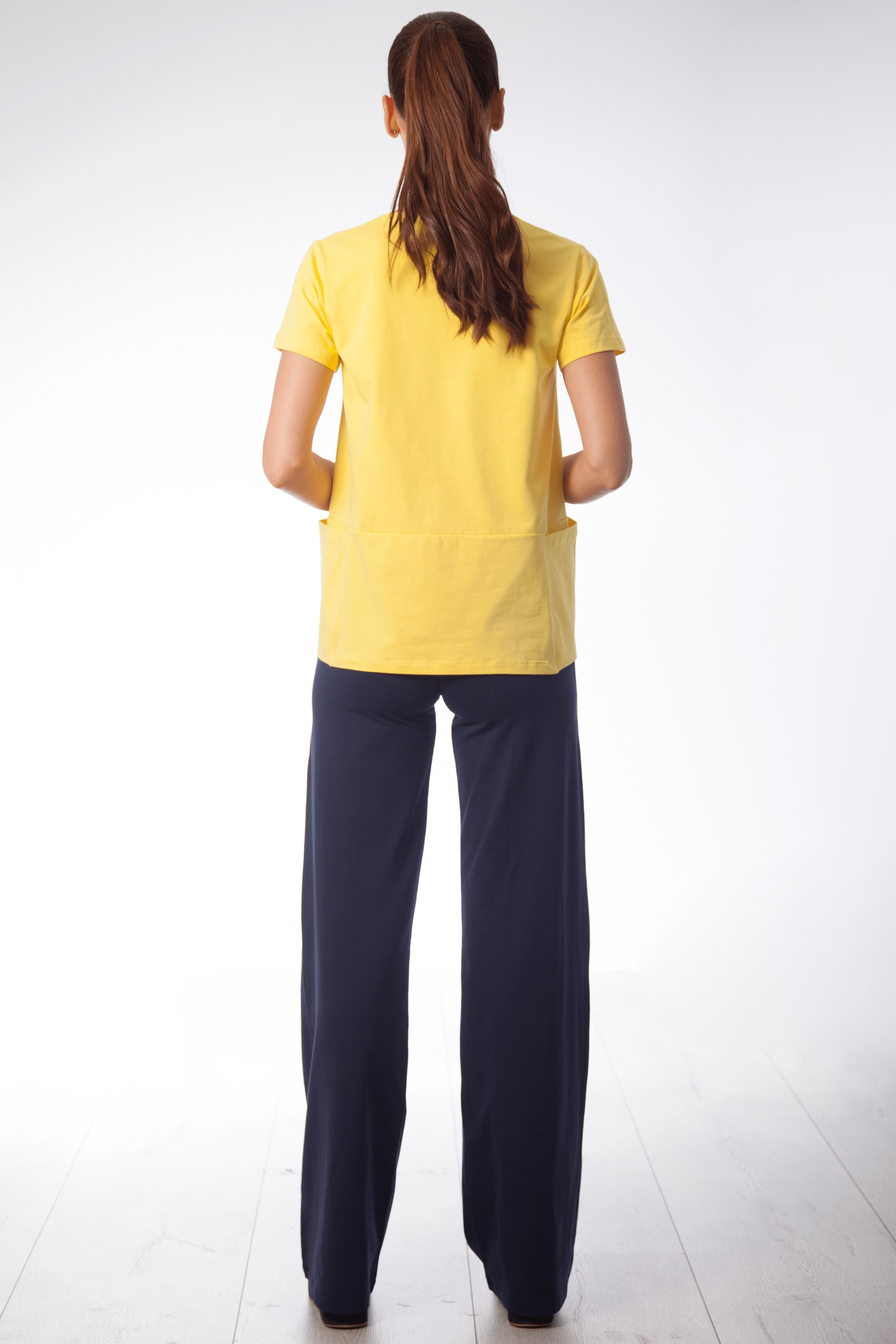 Camiseta amarilla algodon con bolsillos cuadrados Lolitas&L - lolitasyl.com