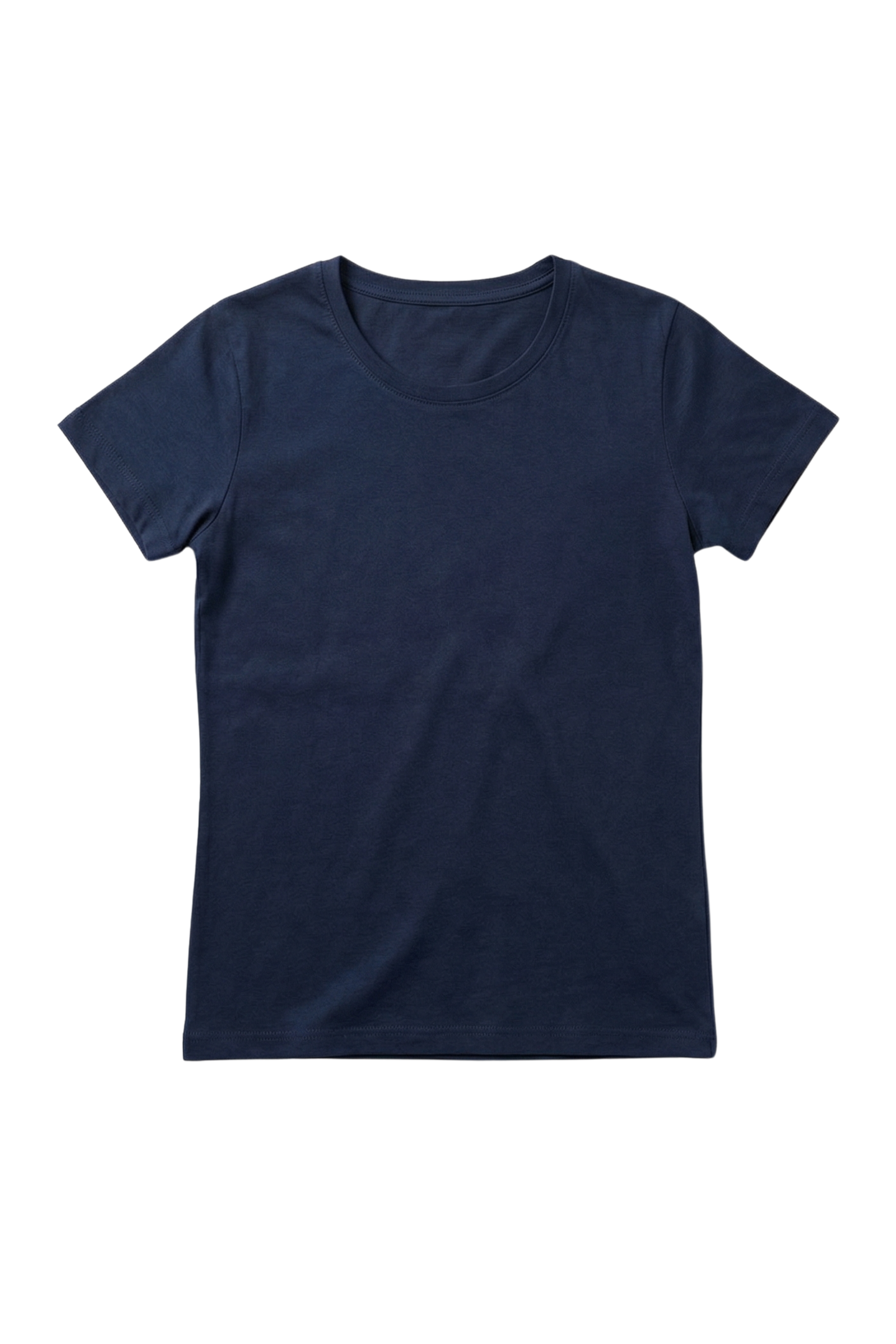 Camiseta azul basica con escote collar y manga corta Lolitas&L
