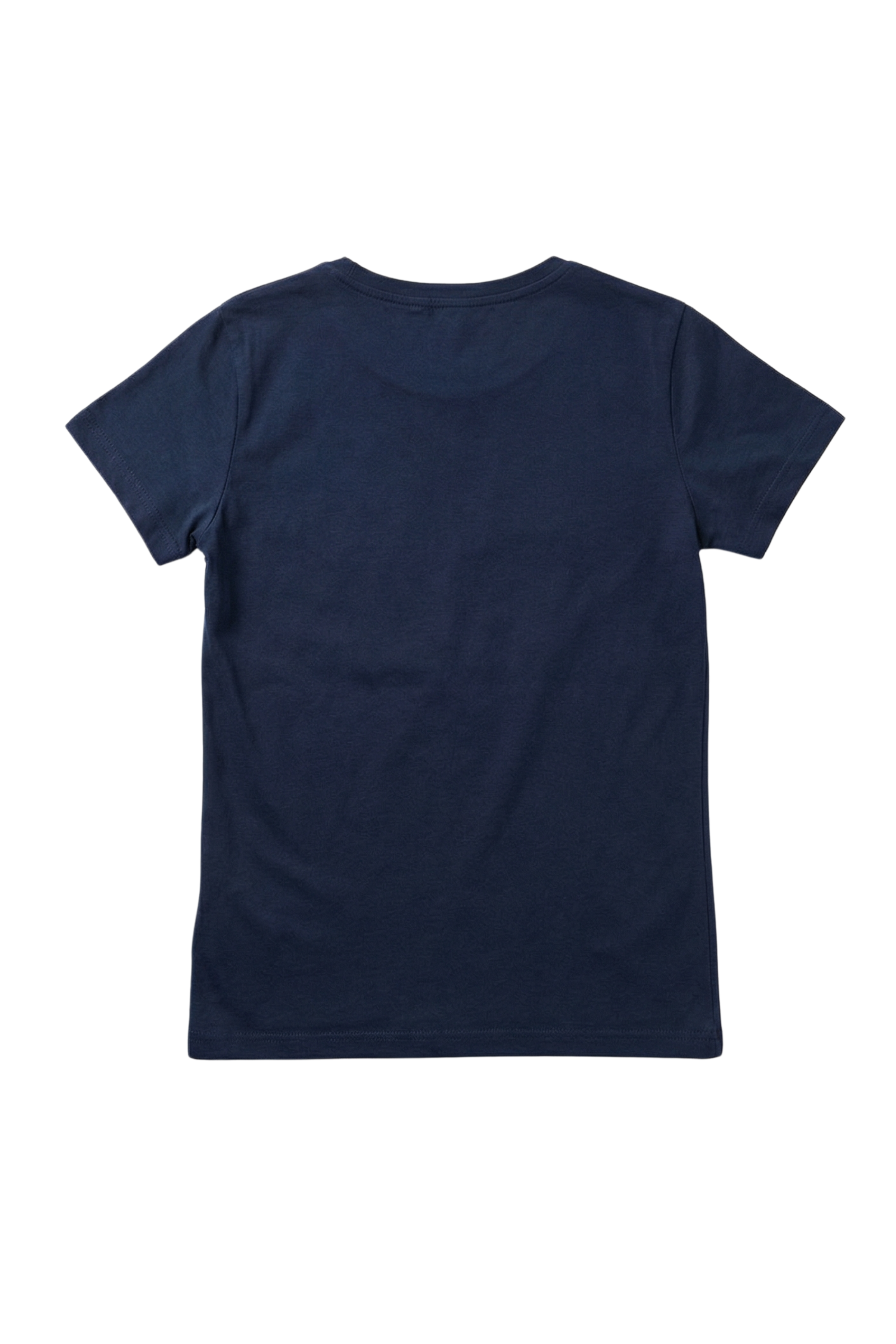 Camiseta azul basica con escote collar y manga corta Lolitas&L
