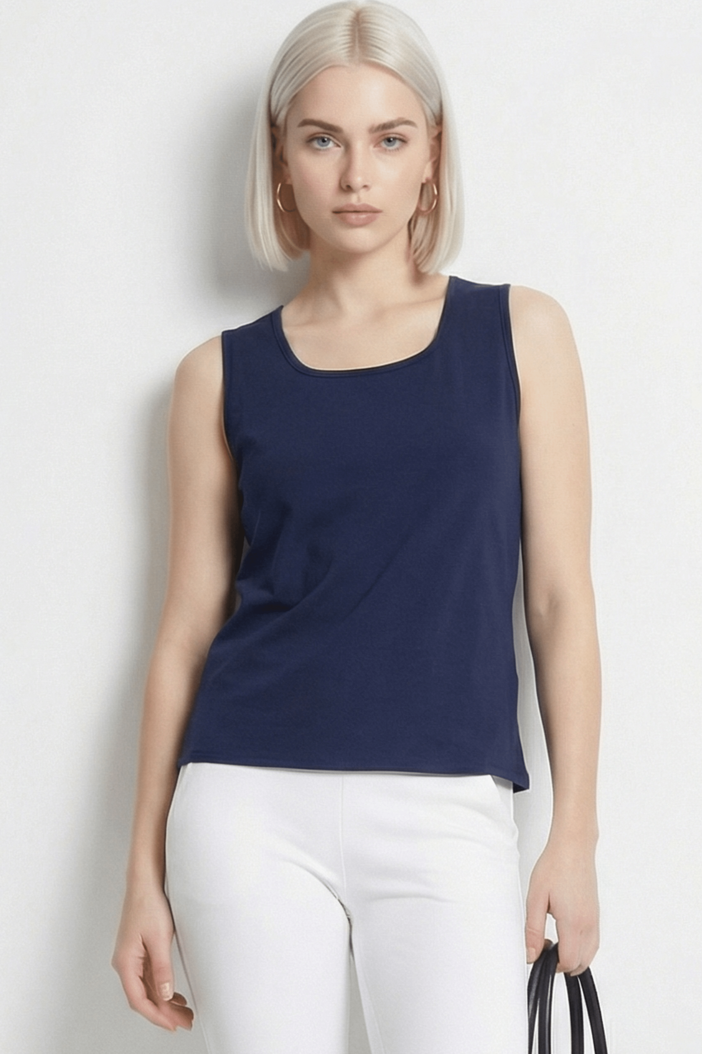 Camiseta azul basica tirantes con escote cuadrado Lolitas&L - lolitasyl.com