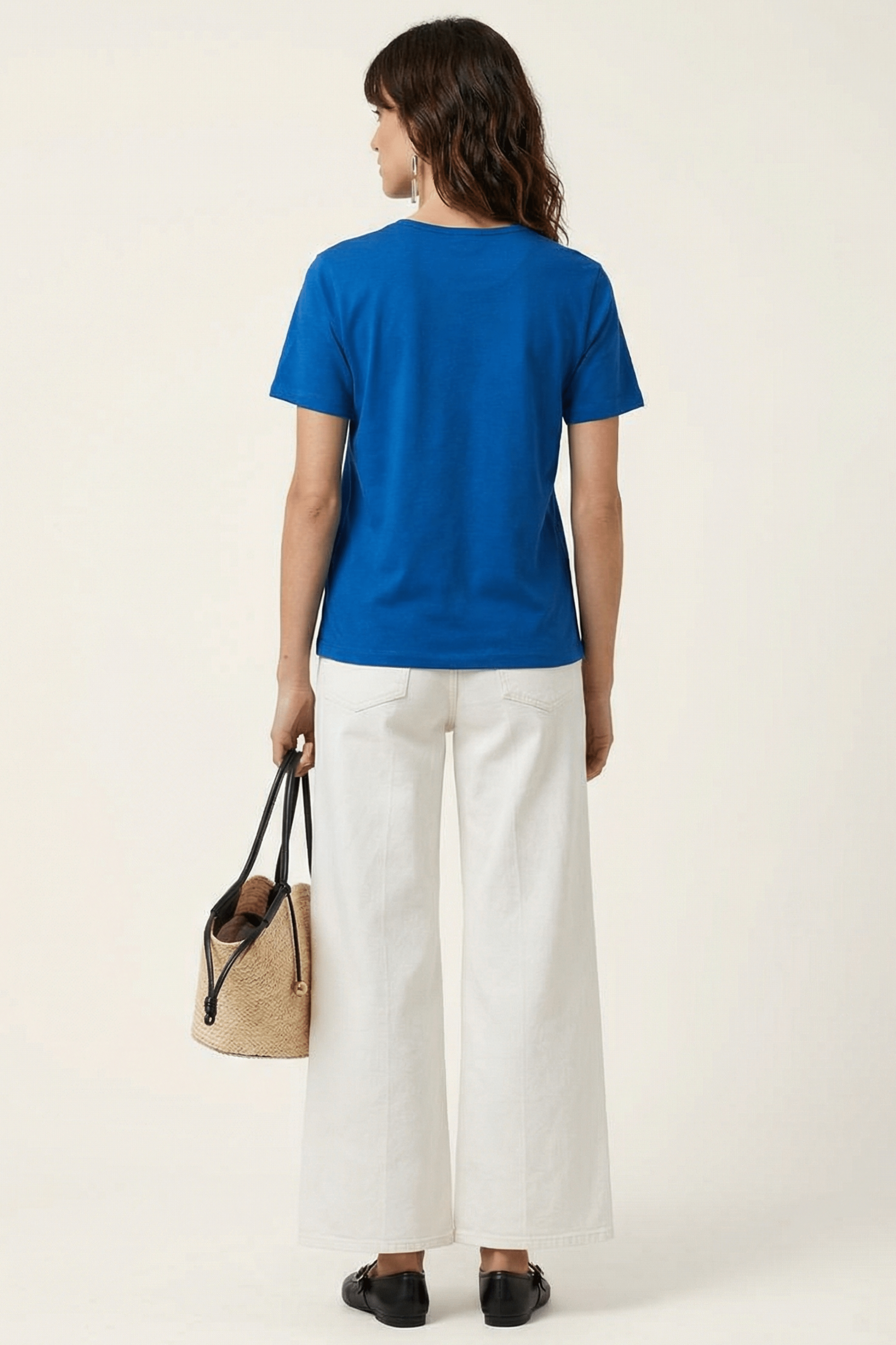 Camiseta azul lagrima con fruncido Lolitas&L - lolitasyl.com