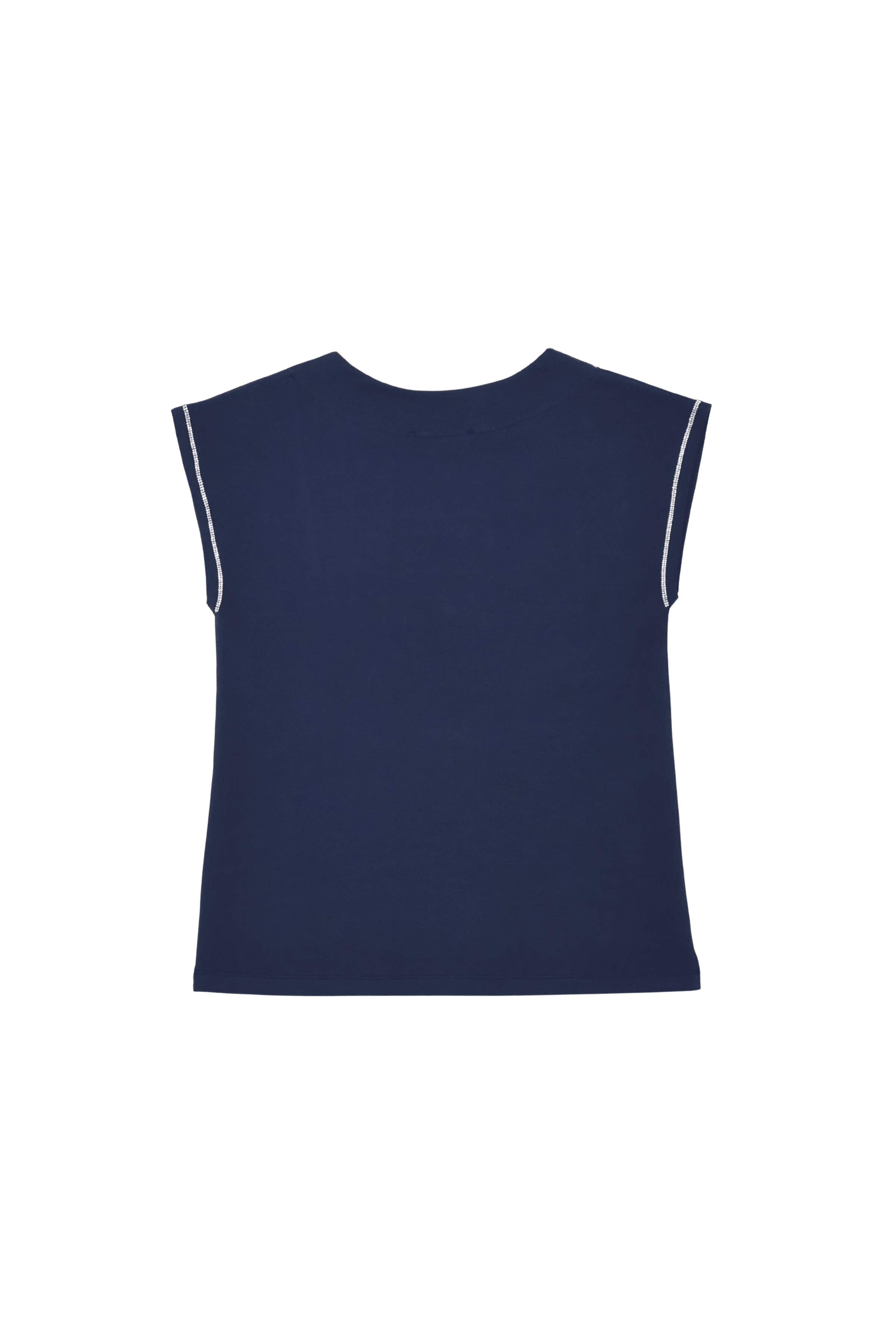 Camiseta azul marino con escote cuatrado y lourex Lolitas&L - lolitasyl.com