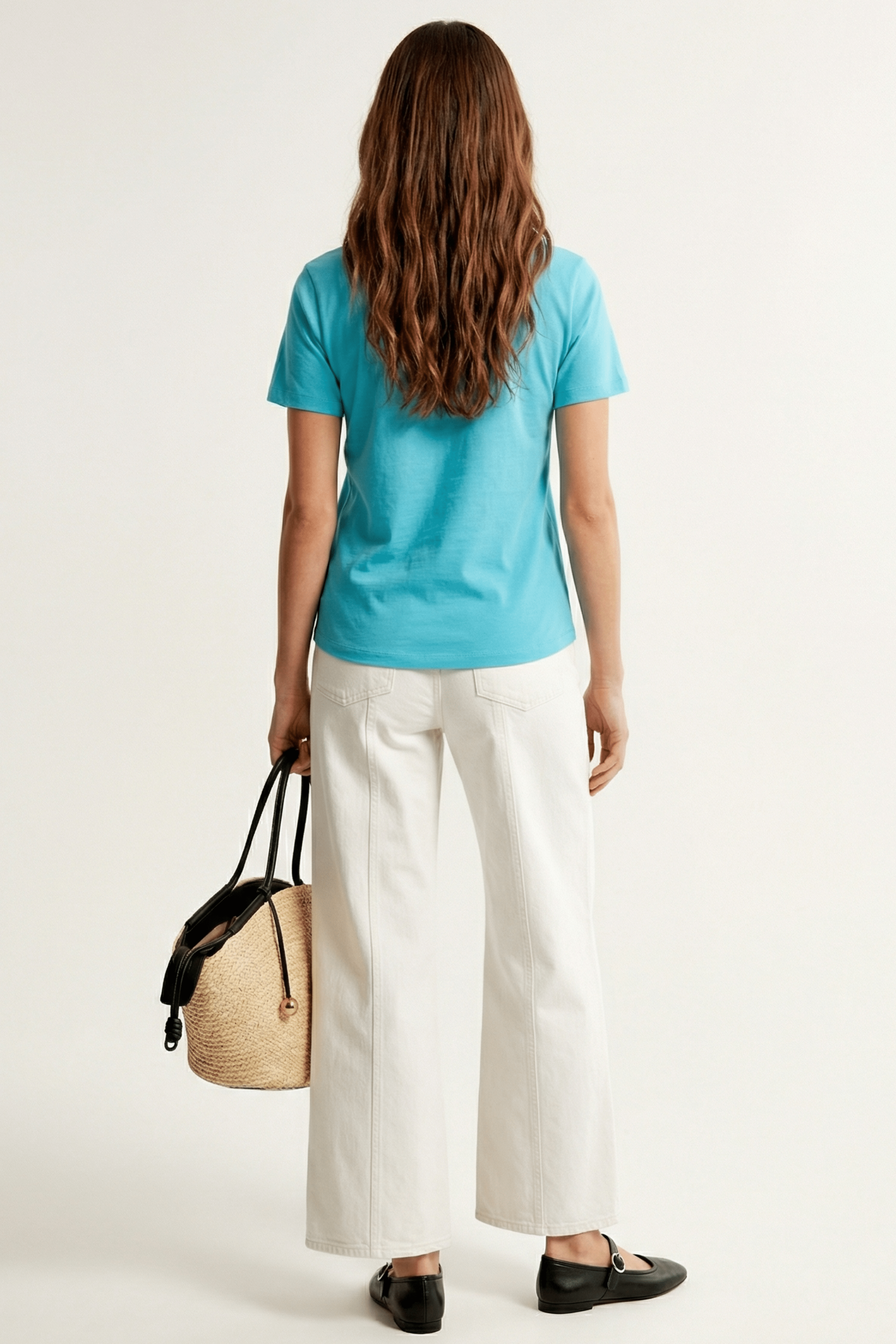 Camiseta azul turquesa lagrima con fruncido Lolitas&L - lolitasyl.com