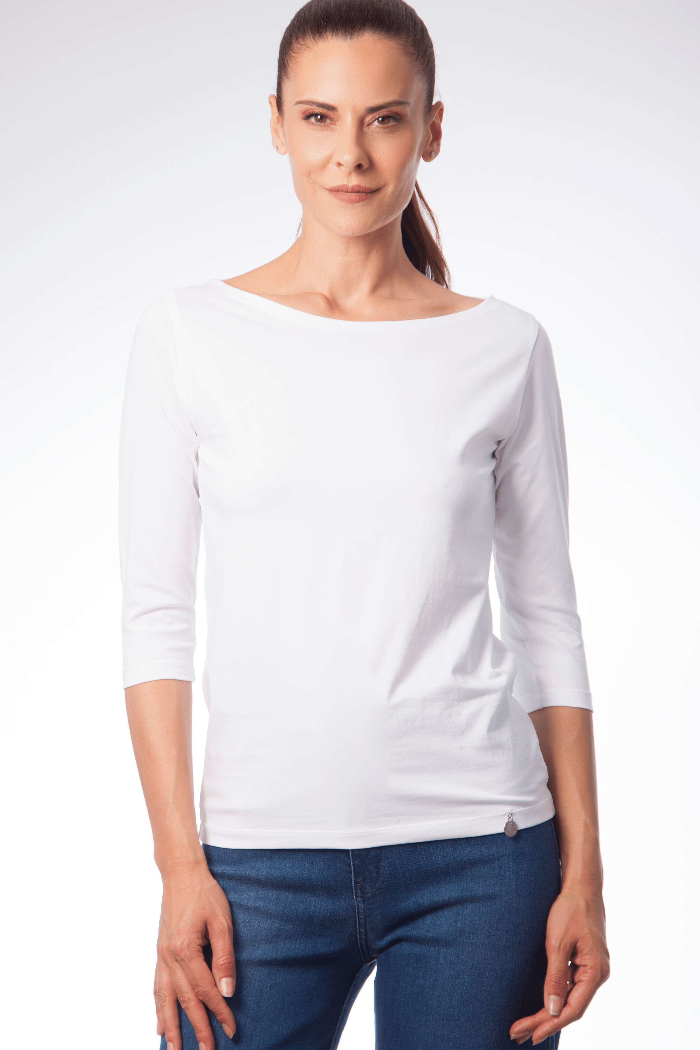 Camiseta basica con escote barco y manga al codo Lolitas&L - lolitasyl.com