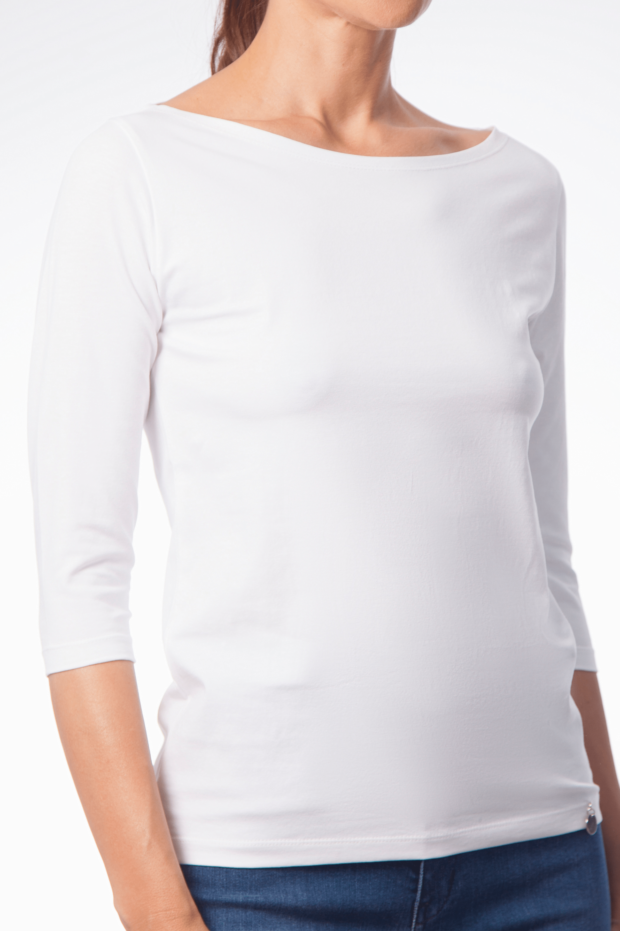 Camiseta basica con escote barco y manga al codo Lolitas&L - lolitasyl.com