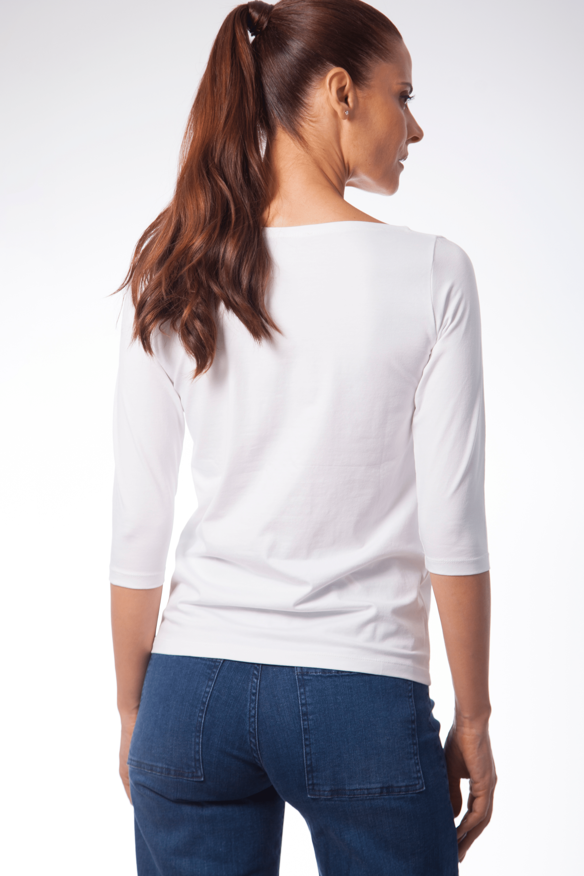 Camiseta basica con escote barco y manga al codo Lolitas&L - lolitasyl.com