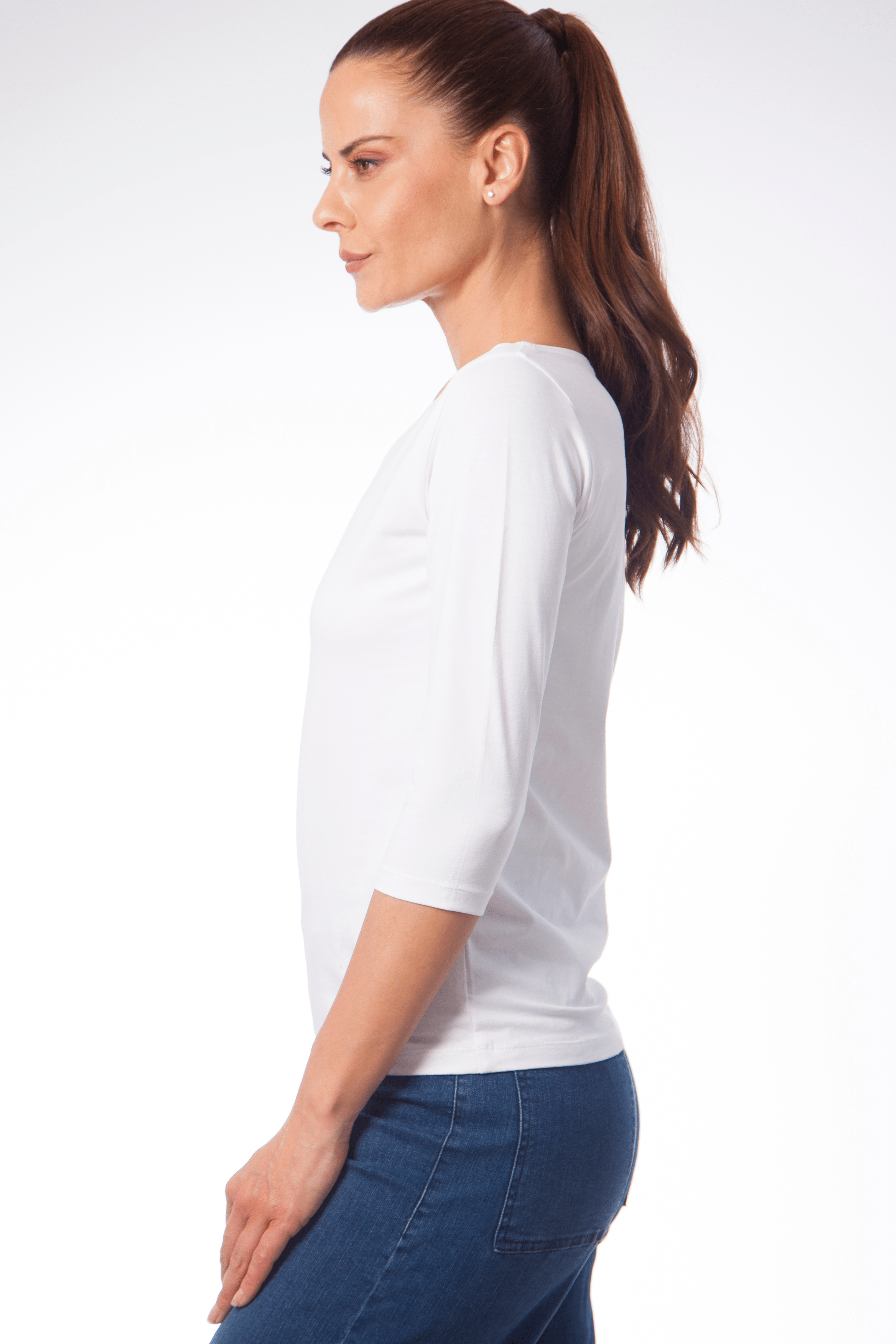 Camiseta basica con escote barco y manga al codo Lolitas&L - lolitasyl.com