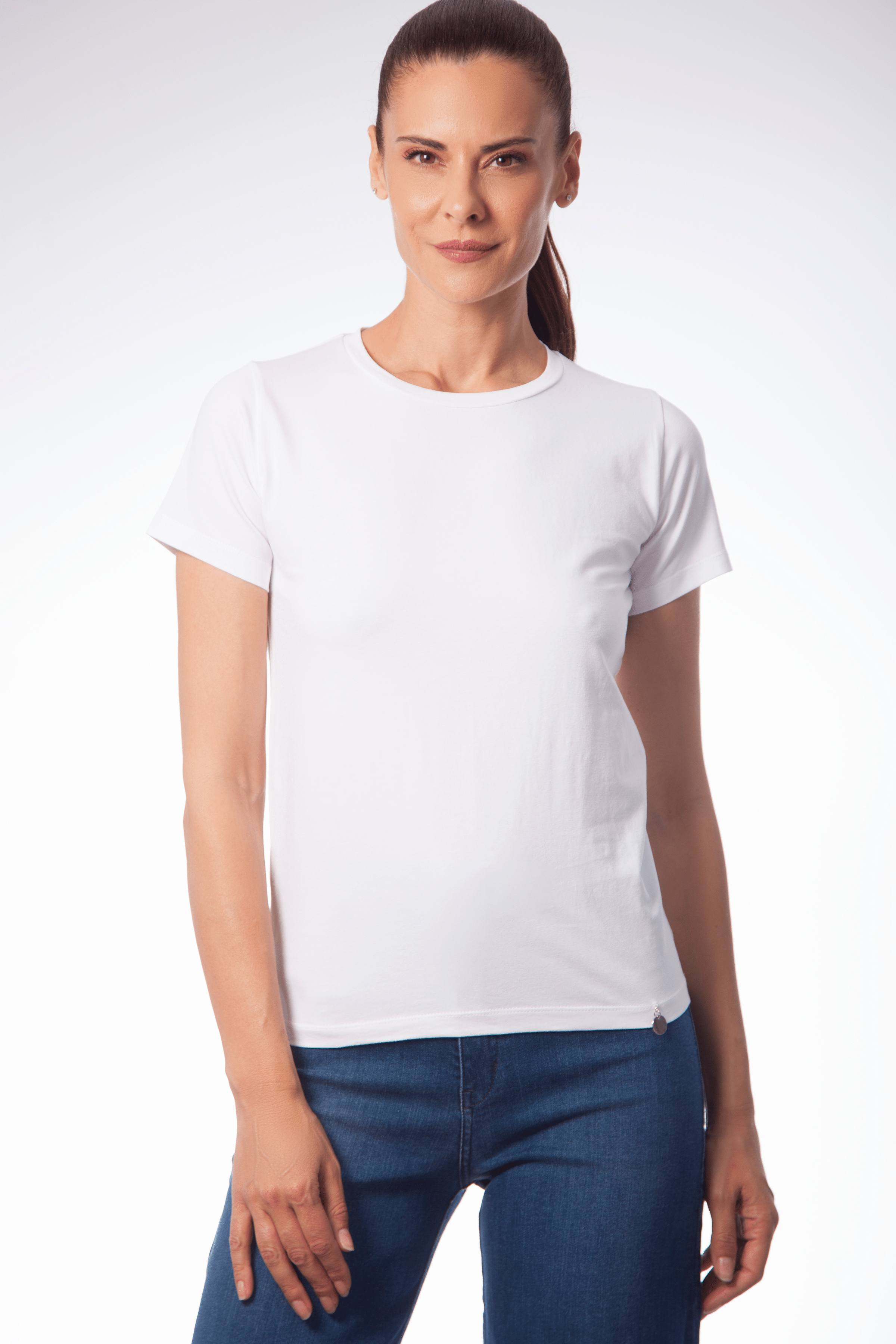 Camiseta basica con escote caja y manga corta Lolitas&L - lolitasyl.com