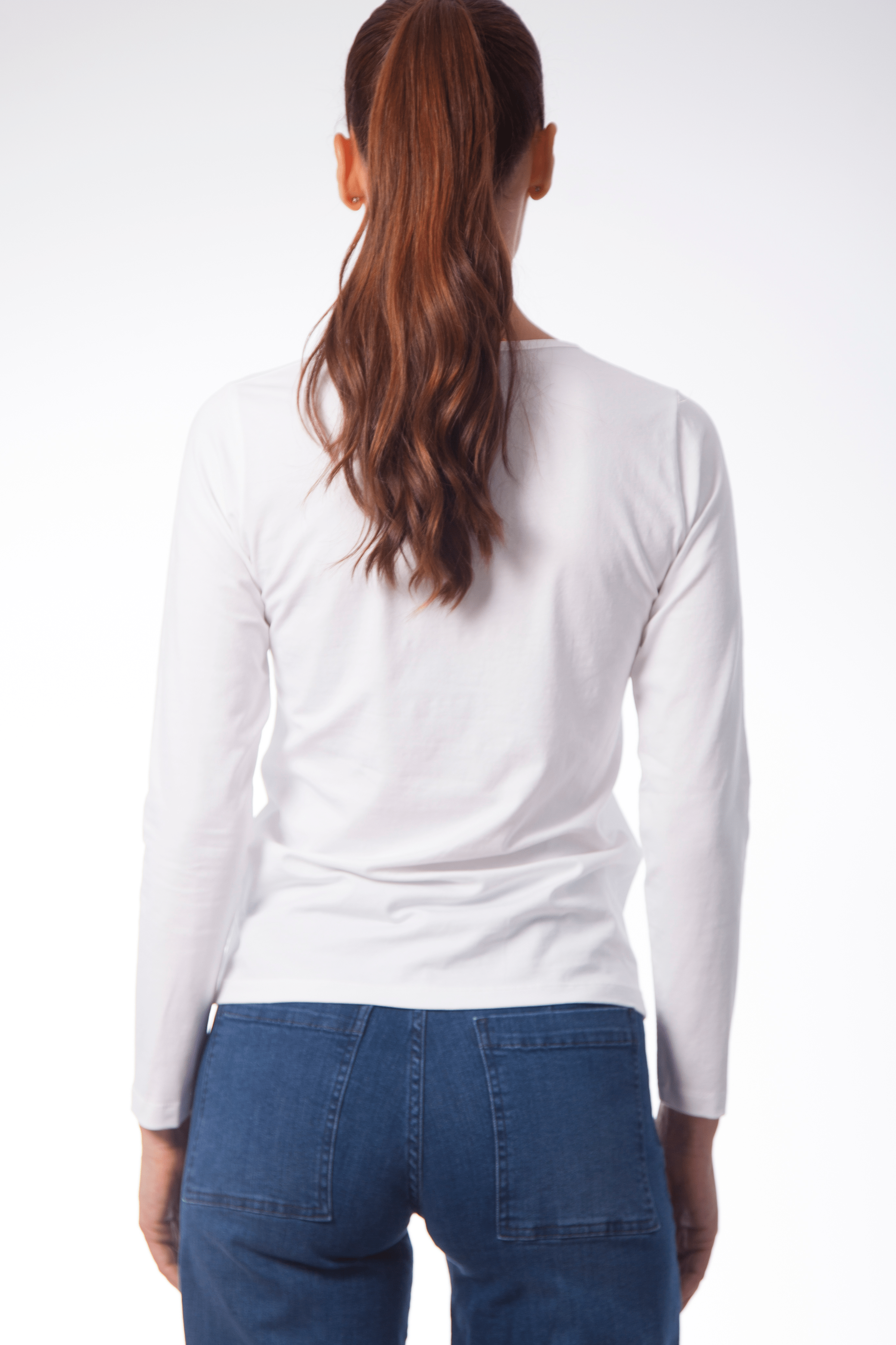 Camiseta basica con escote collar y manga larga Lolitas&L - lolitasyl.com