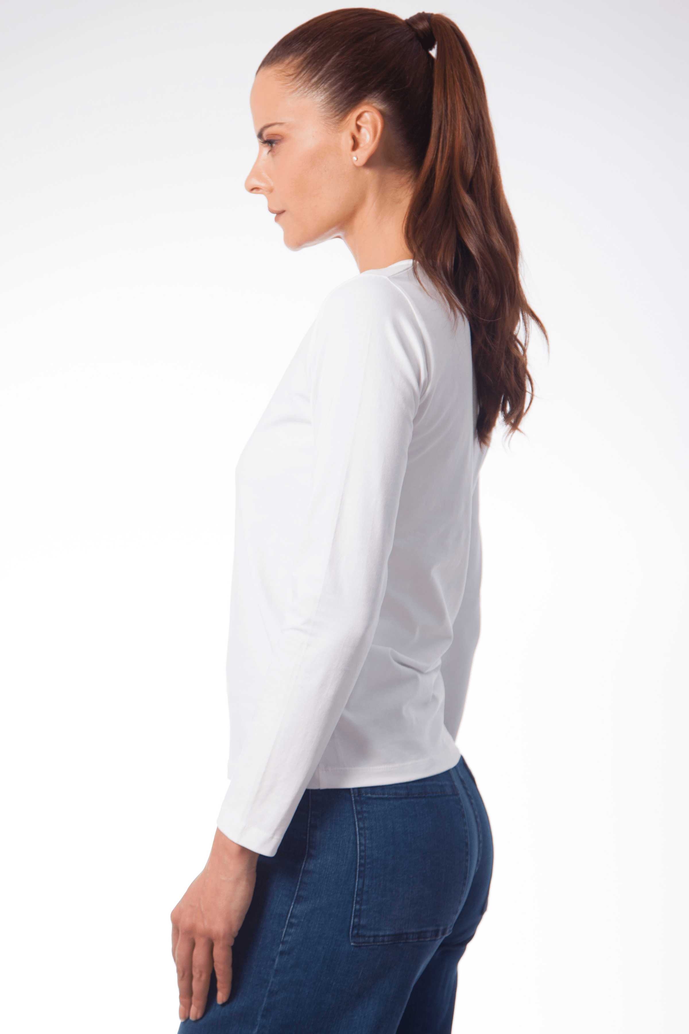 Camiseta basica con escote collar y manga larga Lolitas&L - lolitasyl.com