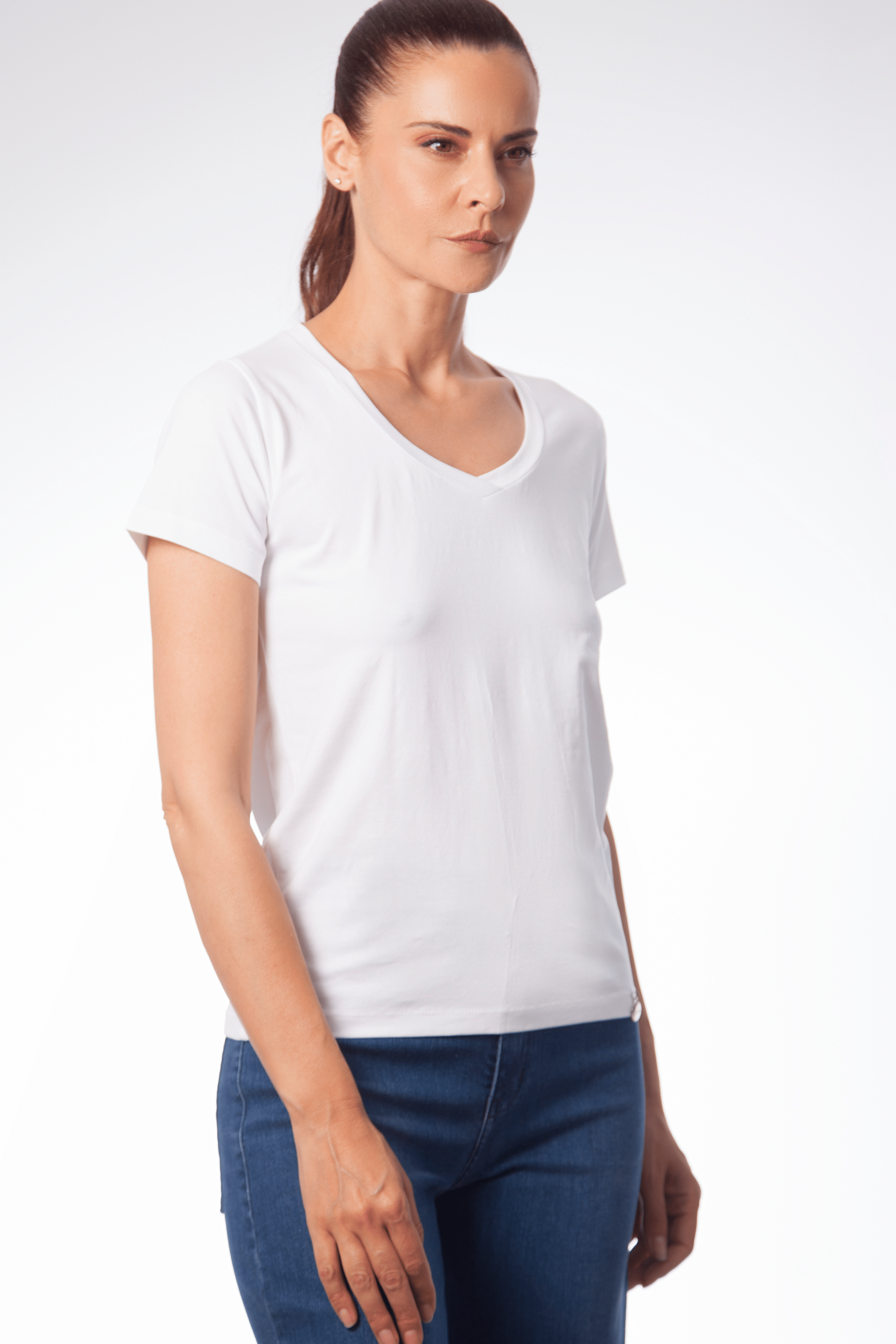 Camiseta basica con escote pico y manga corta Lolitas&L - lolitasyl.com