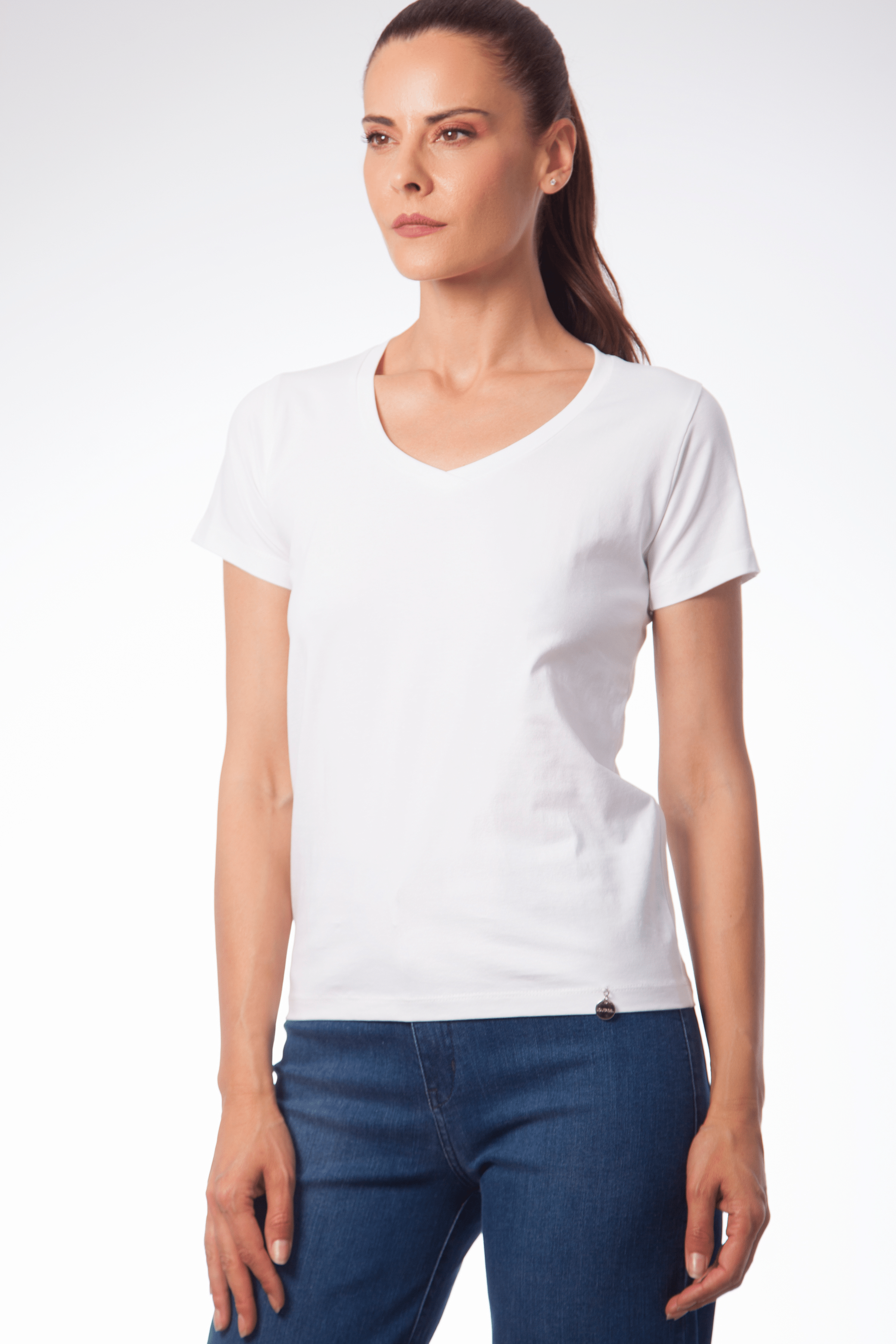 Camiseta basica con escote pico y manga corta Lolitas&L - lolitasyl.com