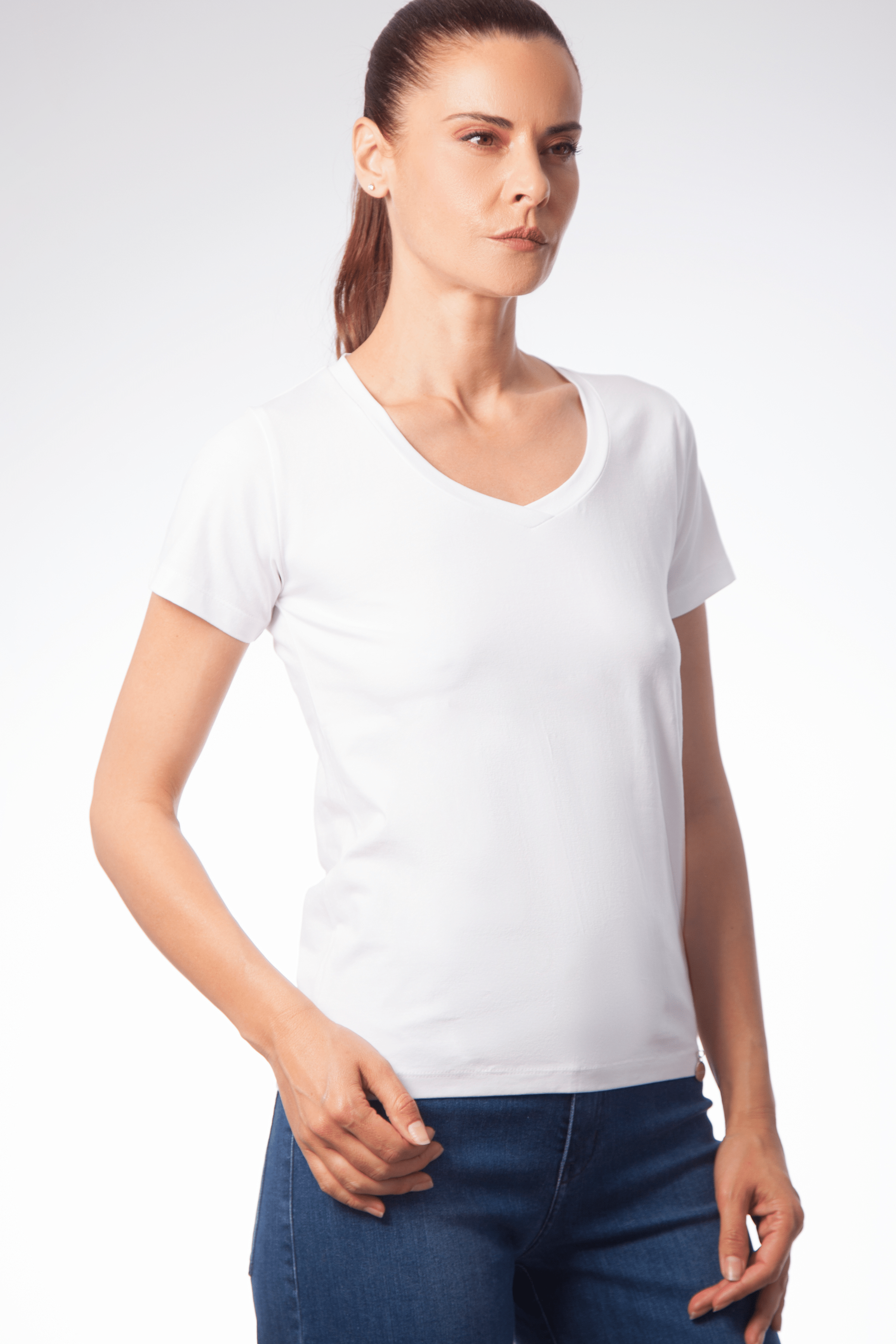 Camiseta basica con escote pico y manga corta Lolitas&L - lolitasyl.com