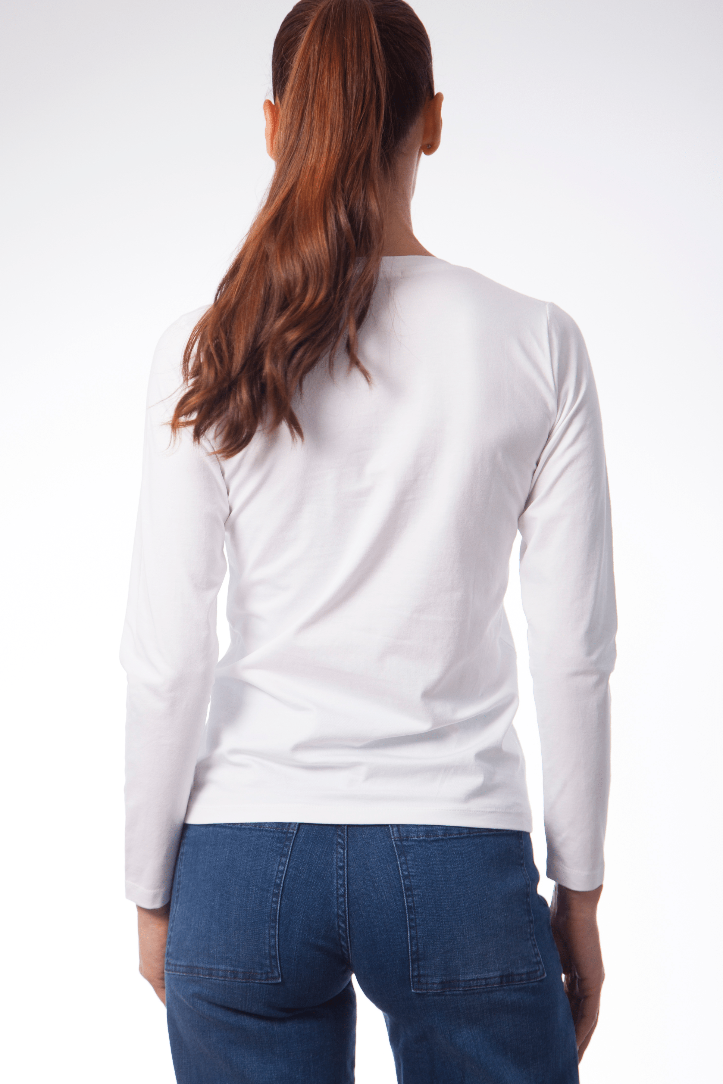 Camiseta basica con escote pico y manga larga Lolitas&L - lolitasyl.com