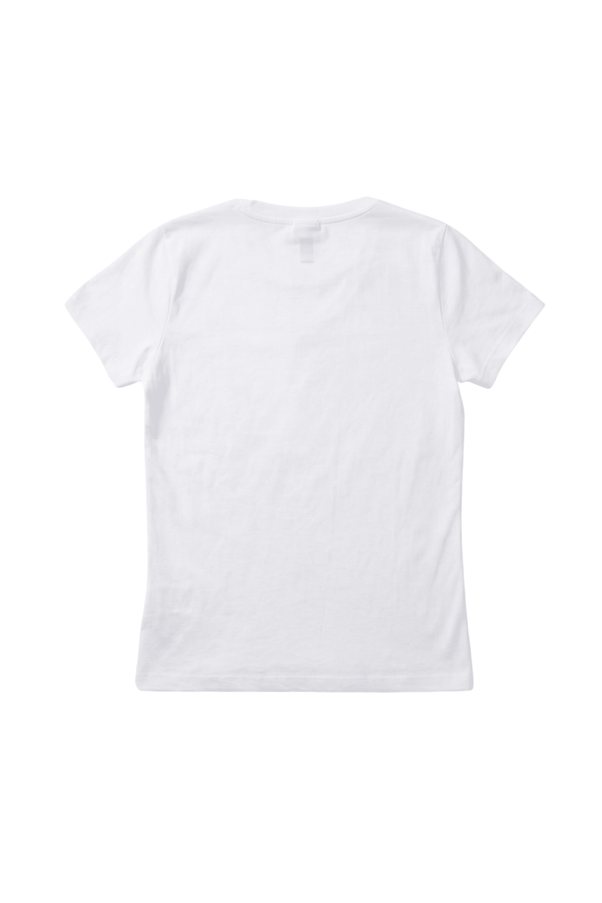 Camiseta blanca basica con escote pico y manga corta Lolitas&L - lolitasyl.com
