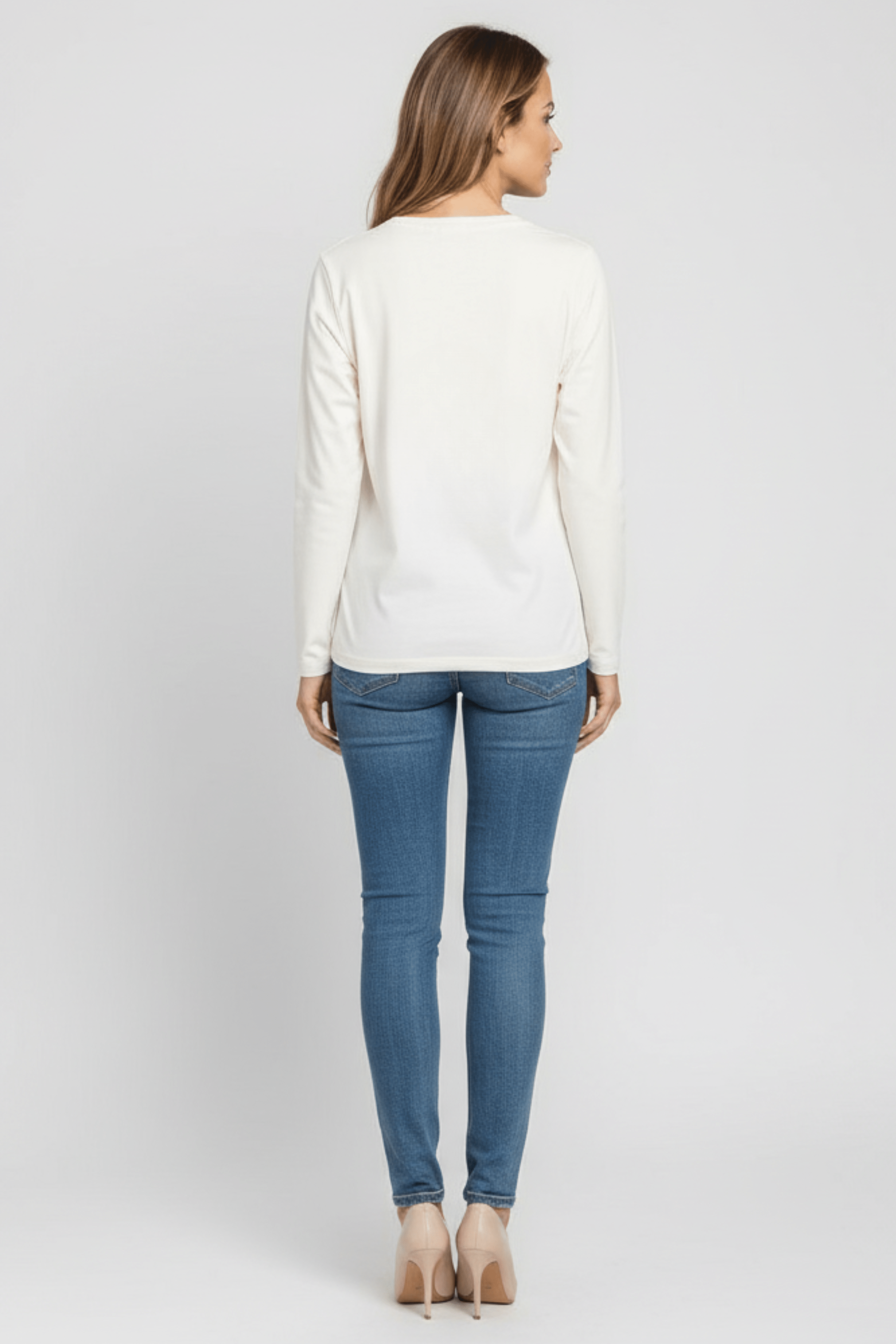 Camiseta blanca bordado bolsito verde manga larga Lolitas&L - lolitasyl.com