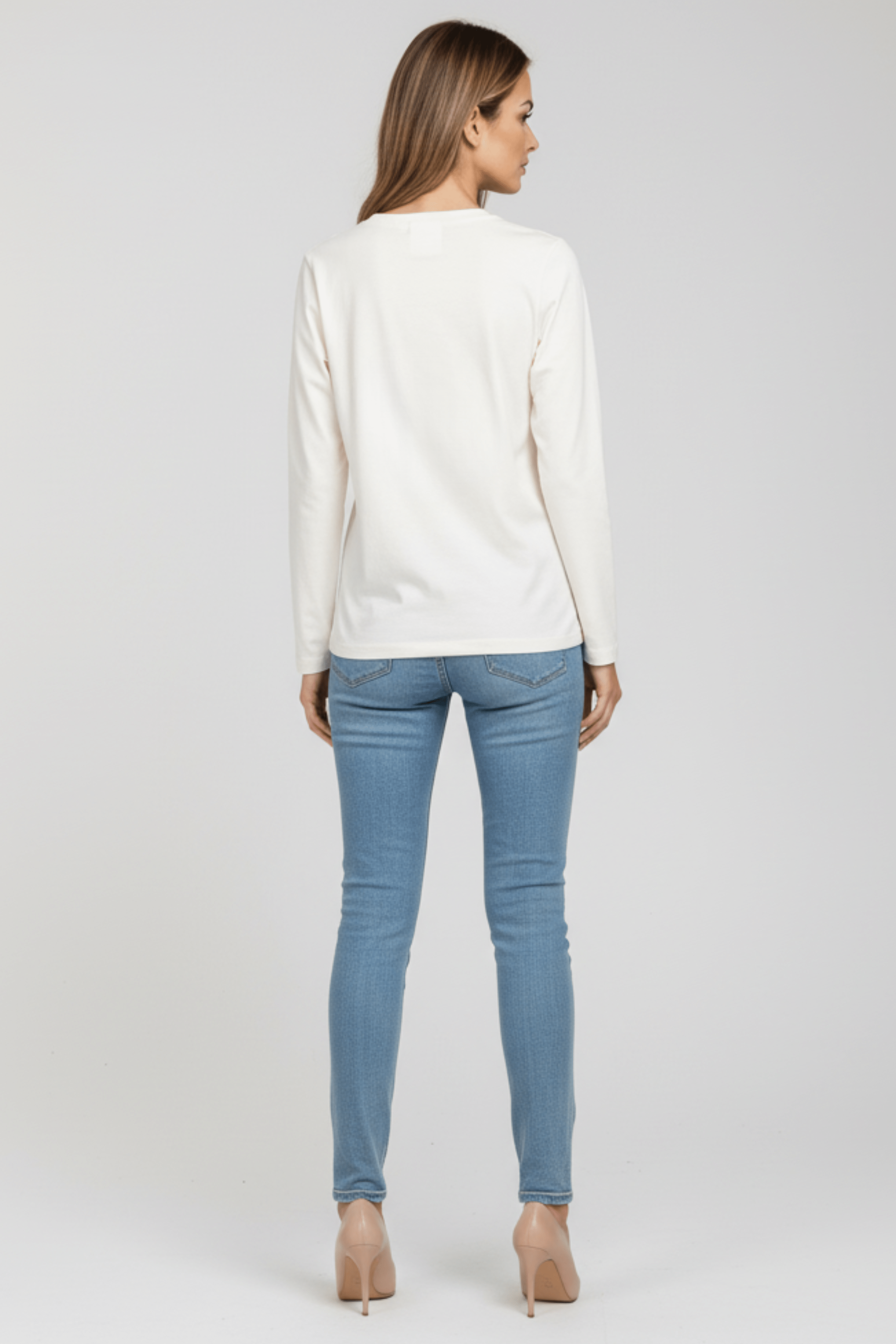 Camiseta blanca bordado bolsito verde manga larga Lolitas&L - lolitasyl.com