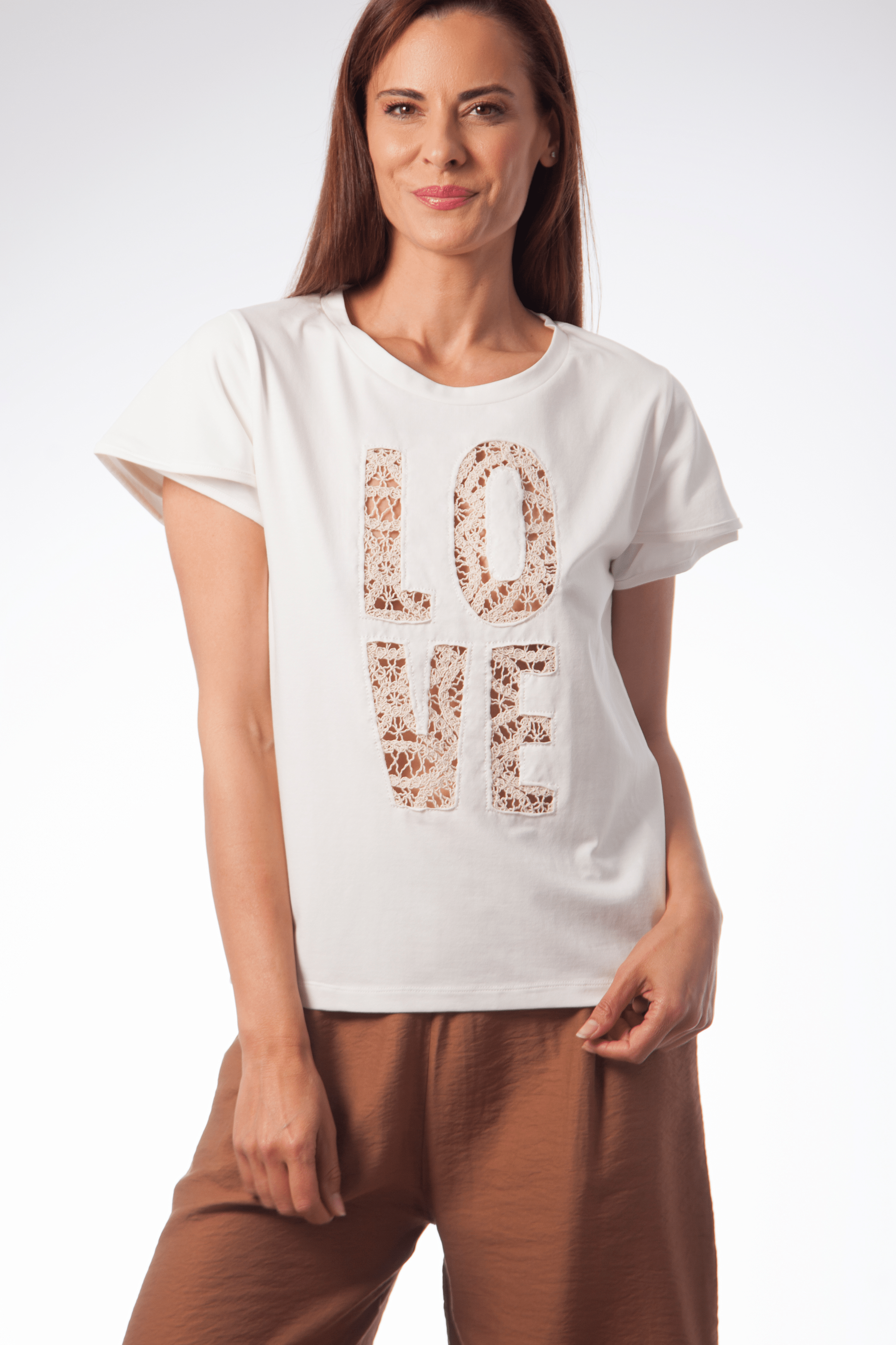 Camiseta blanca bordado LOVE grogre Lolitas&L - lolitasyl.com