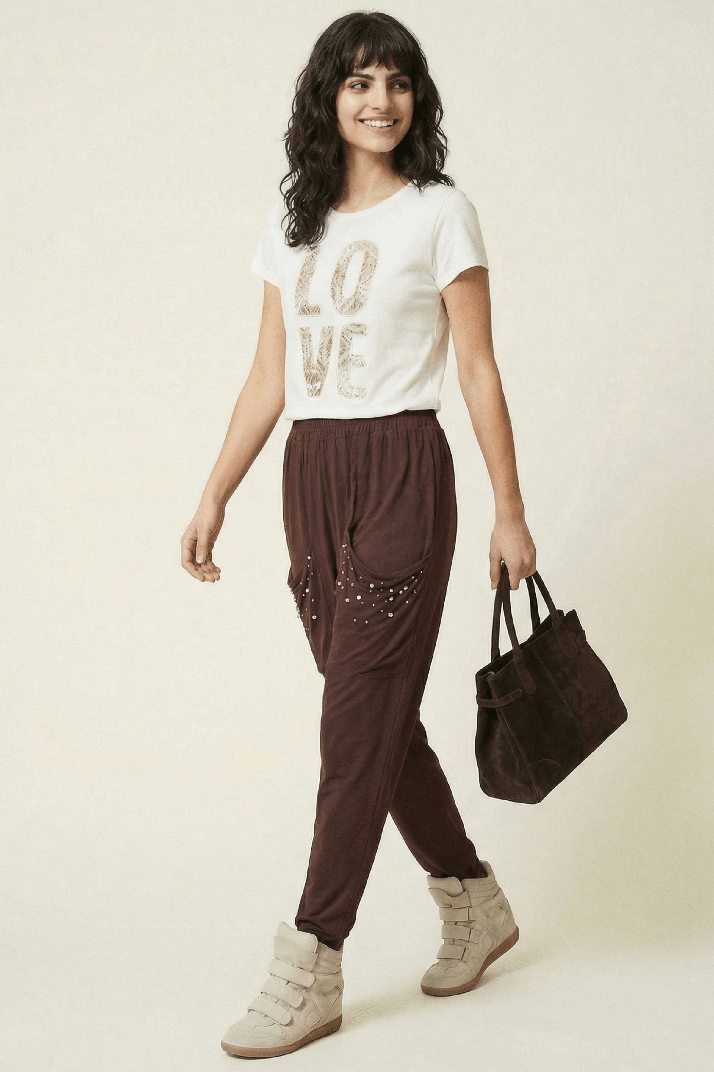 Camiseta blanca bordado LOVE grogre Lolitas&L - lolitasyl.com