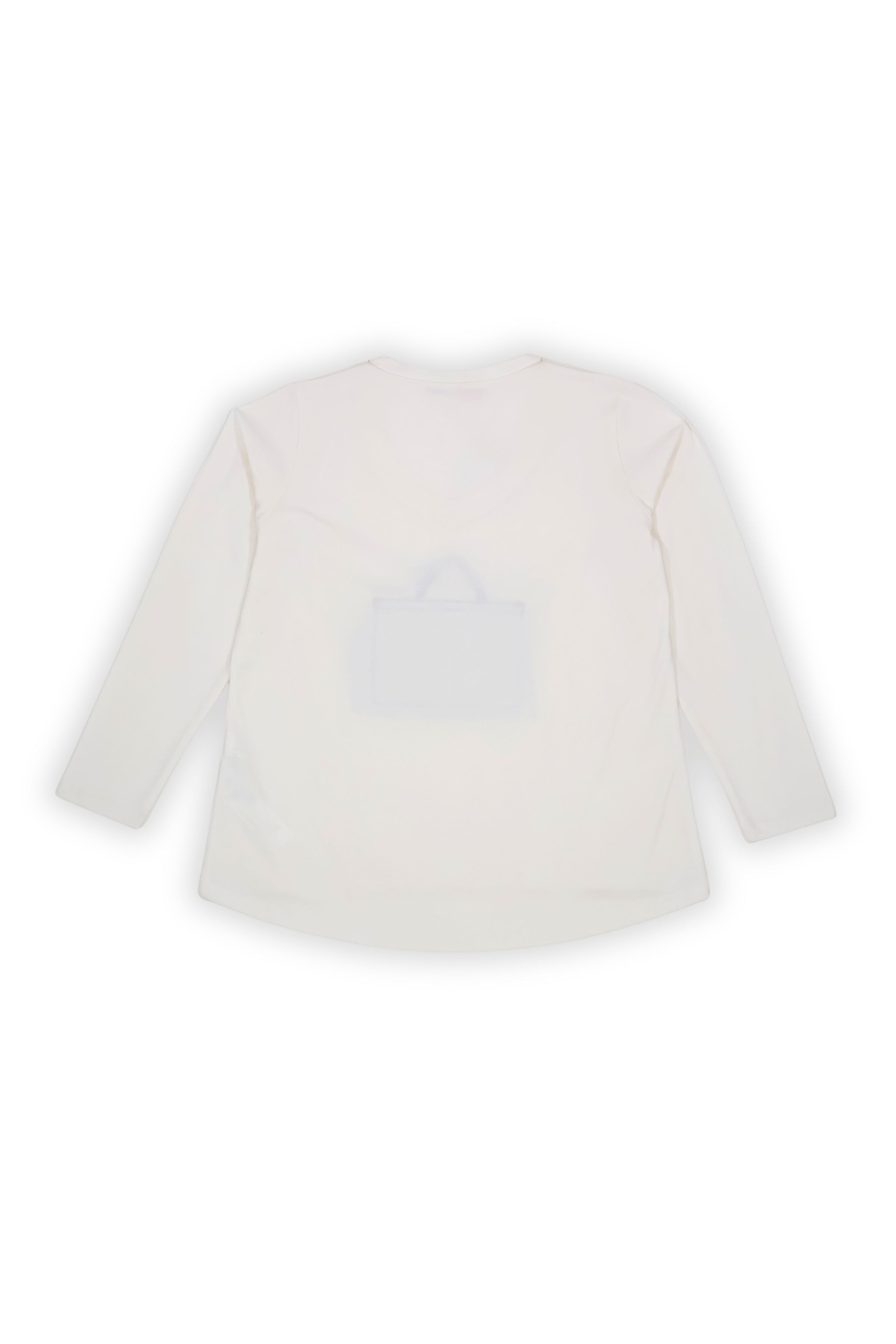 Camiseta blanca con bolsito de flecos marron manga larga Lolitas&L - lolitasyl.com