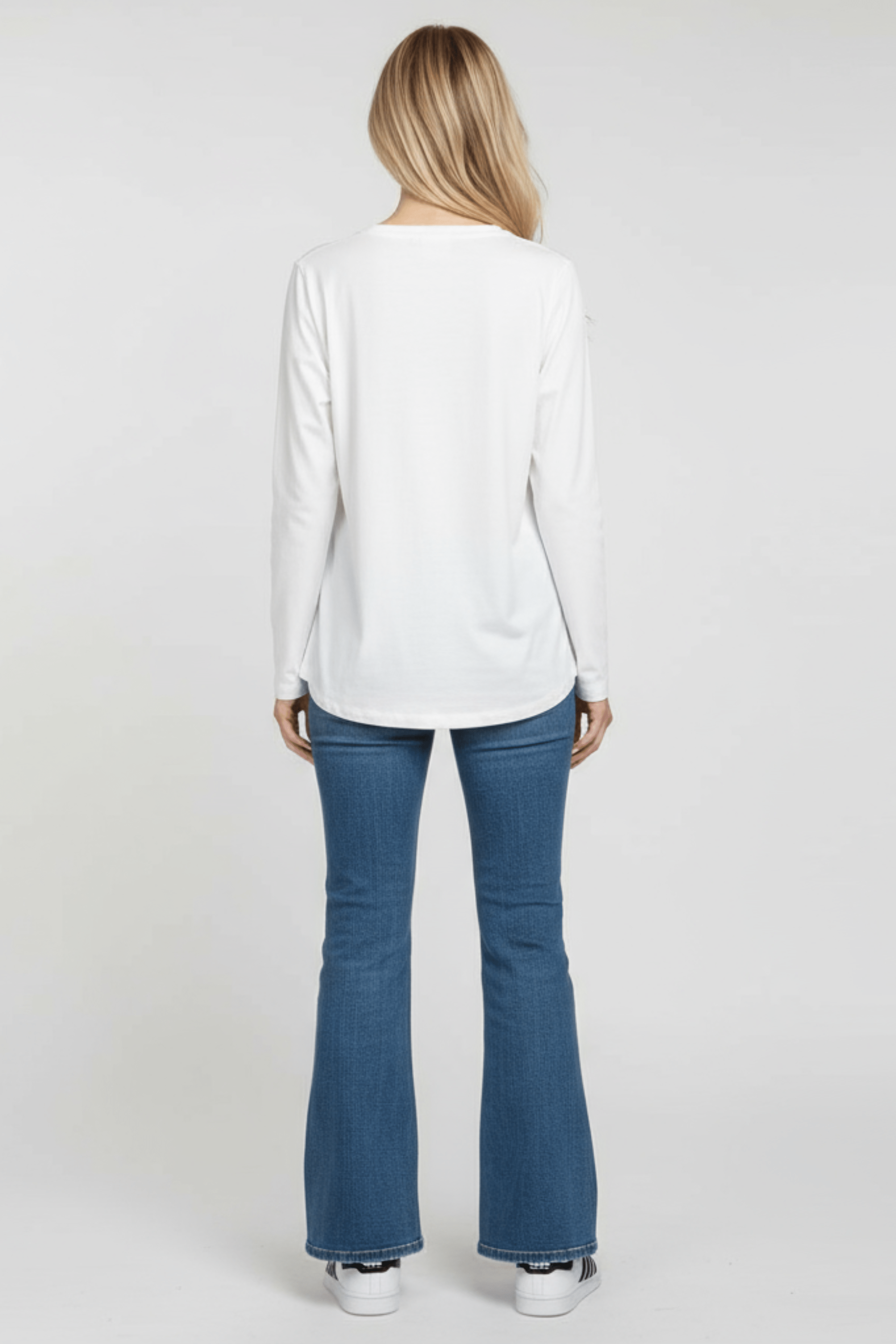 Camiseta blanca con zapatillas bordadas y lazos manga larga Lolitas&L - lolitasyl.com