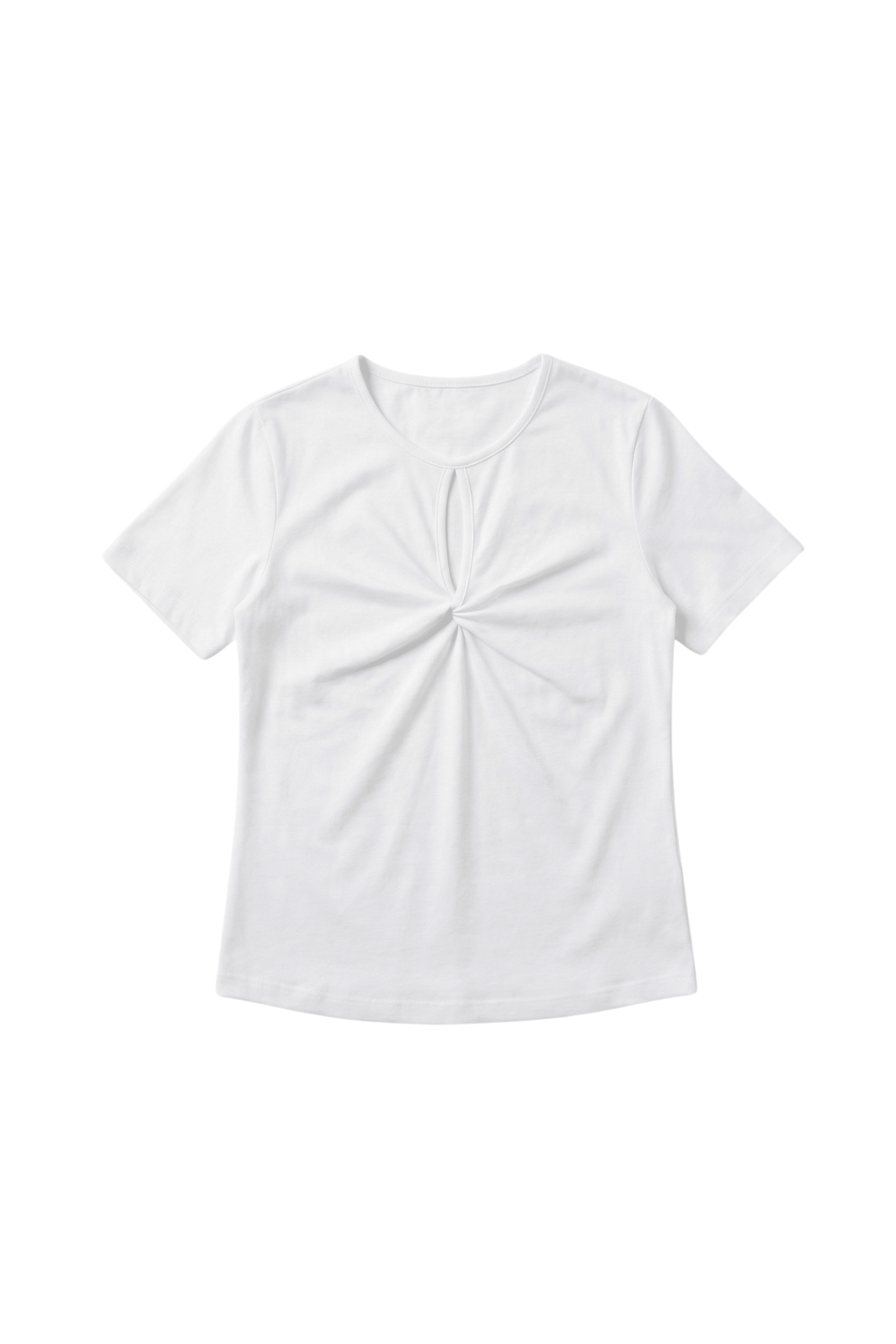 Camiseta blanca lagrima con fruncido Lolitas&L - lolitasyl.com
