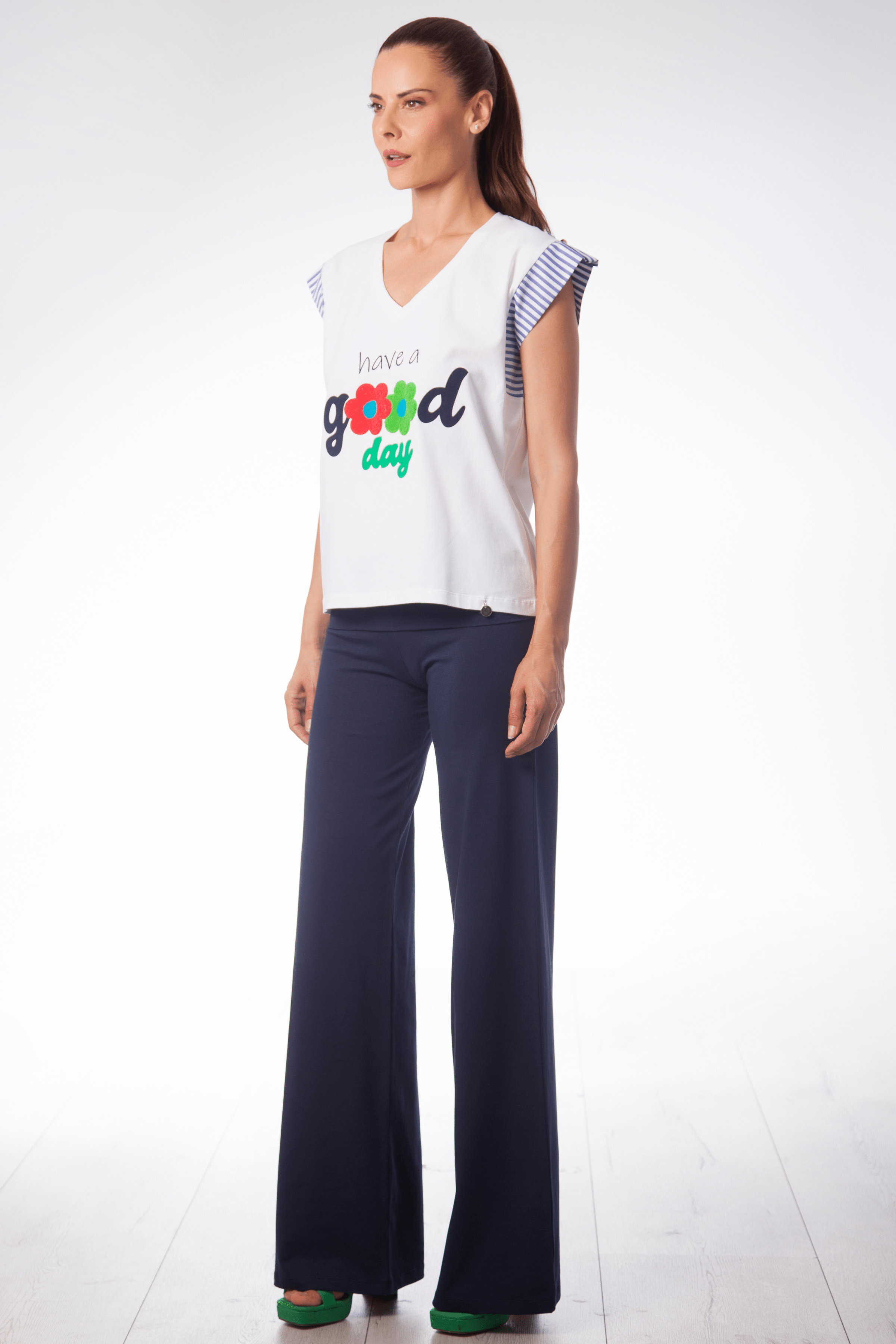 Camiseta blanca motivo Good Day bordado Lolitas&L - lolitasyl.com