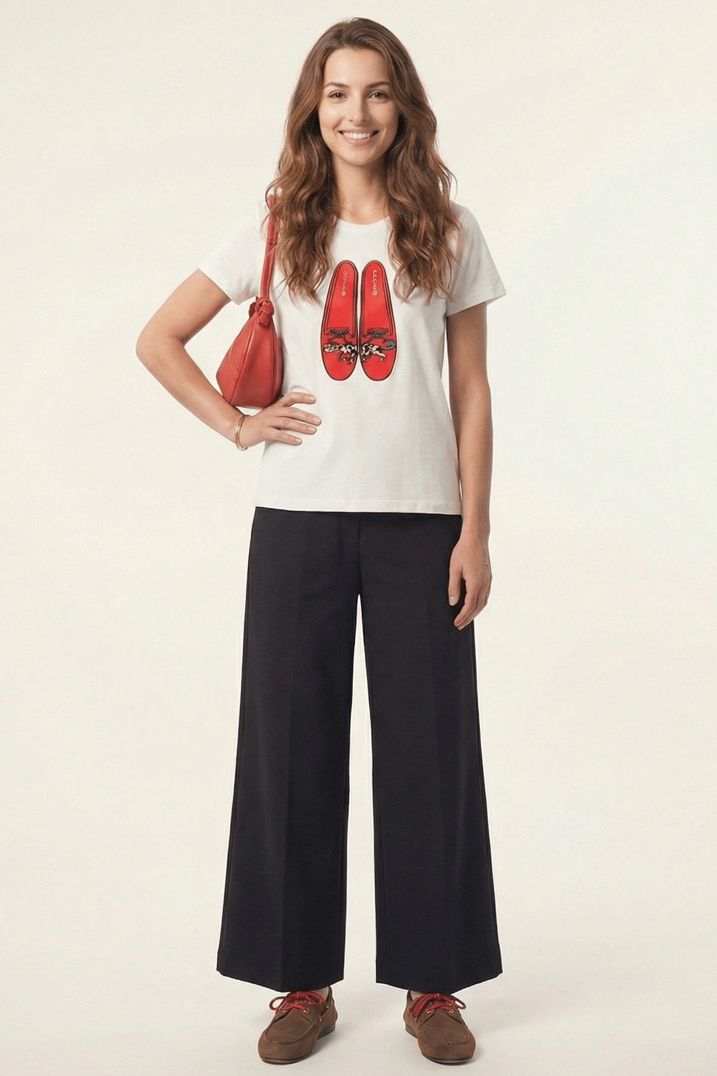 Camiseta blanca zapatillas rojas manga corta Lolitas&L - lolitasyl.com