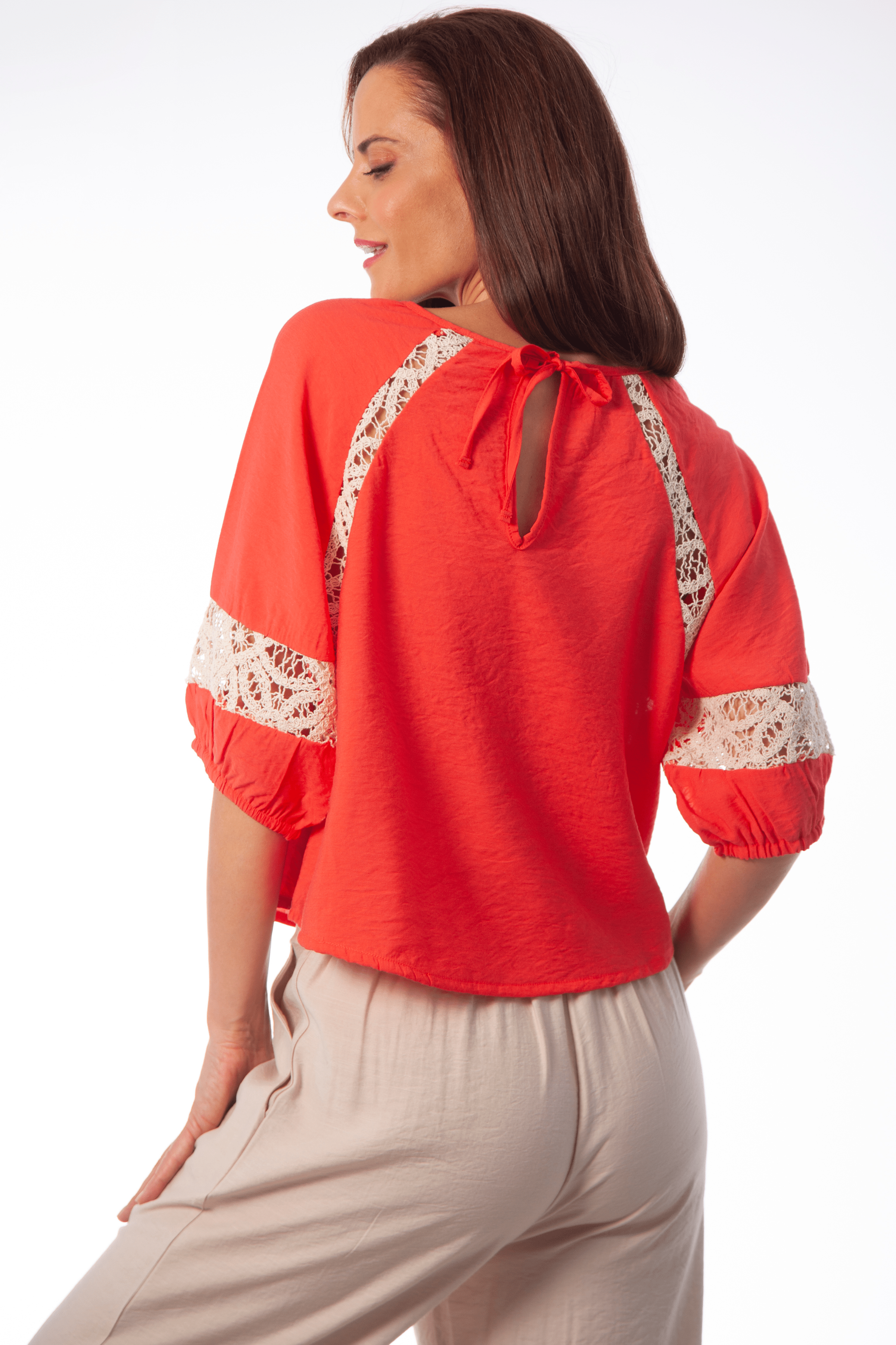 Camiseta coral bordado grogre en contraste Lolitas&L - lolitasyl.com