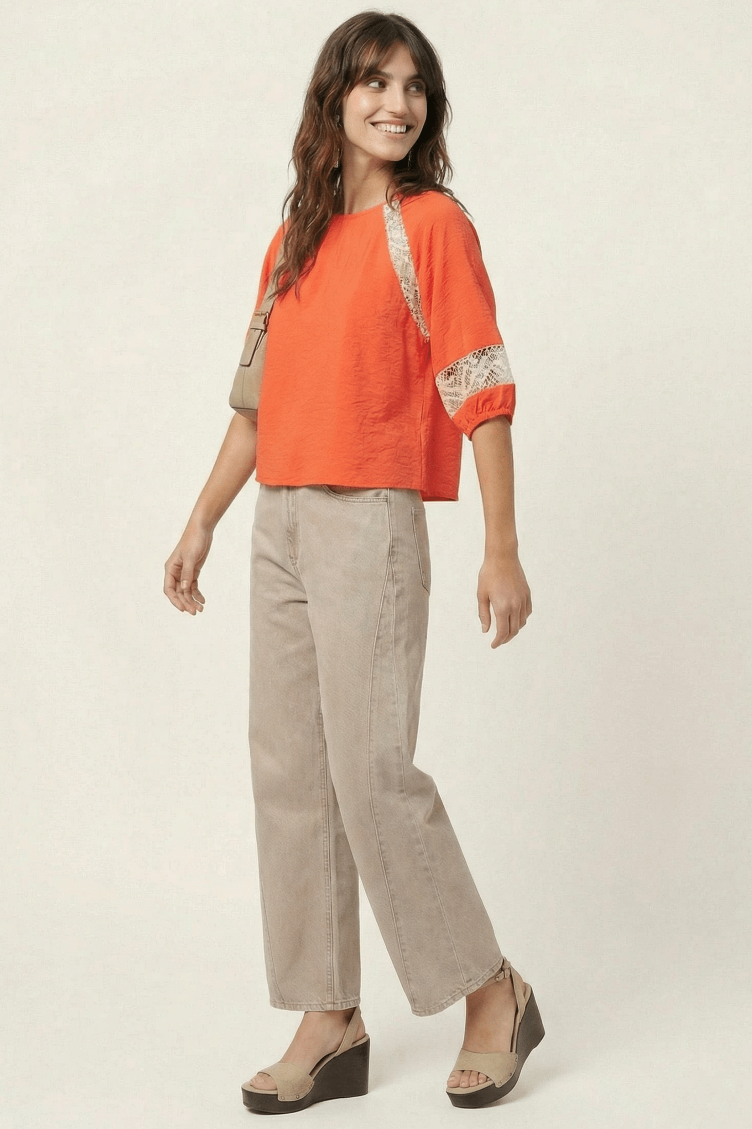 Camiseta coral bordado grogre en contraste Lolitas&L - lolitasyl.com