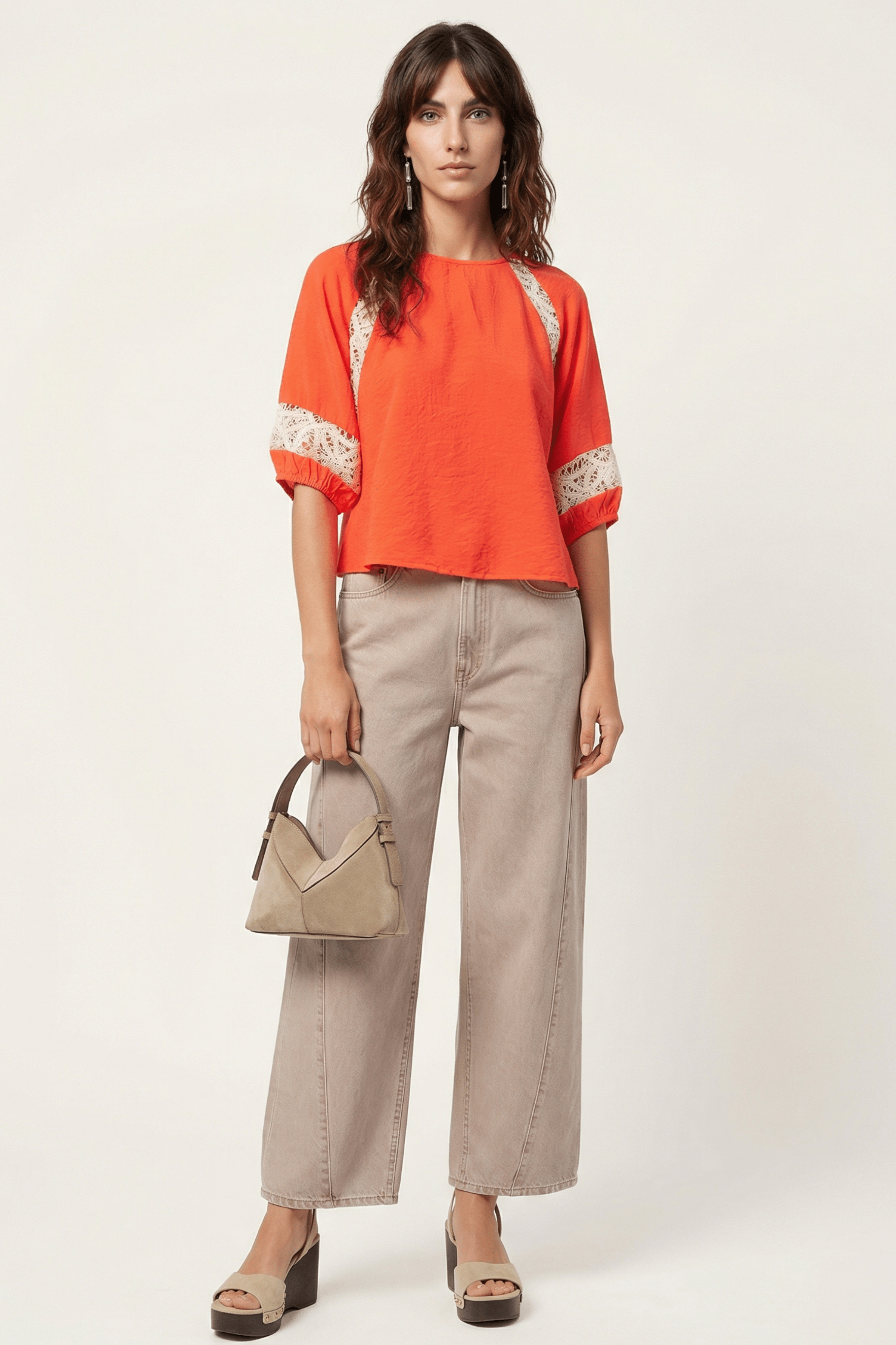 Camiseta coral bordado grogre en contraste Lolitas&L - lolitasyl.com