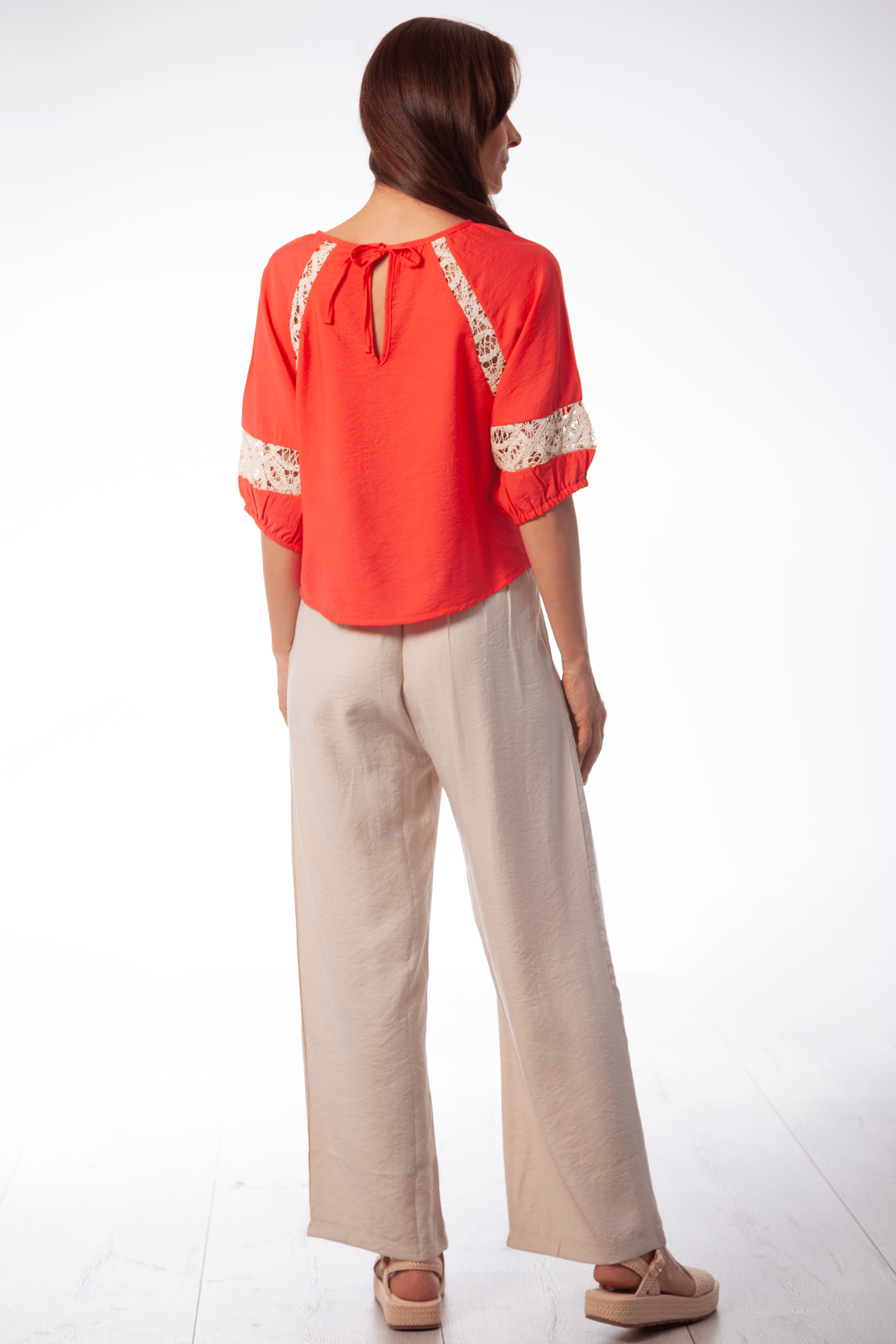 Camiseta coral bordado grogre en contraste Lolitas&L - lolitasyl.com