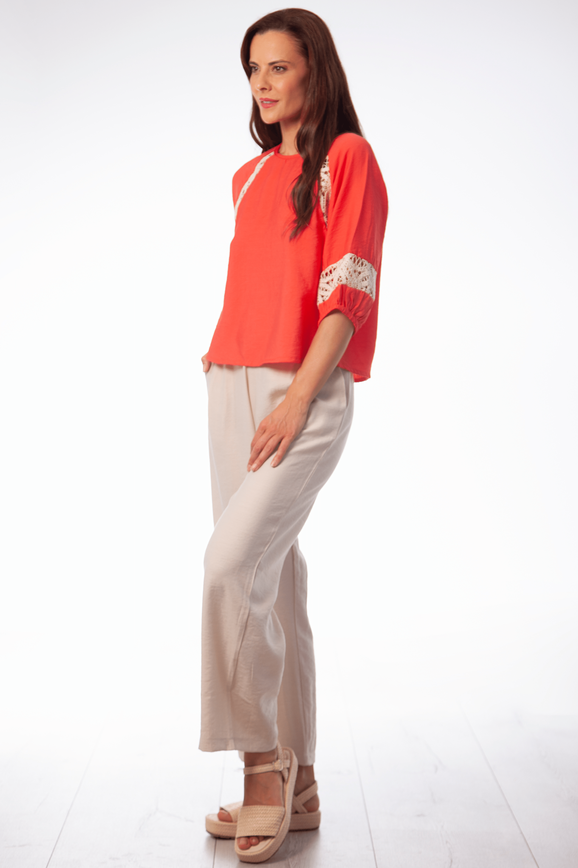 Camiseta coral bordado grogre en contraste Lolitas&L - lolitasyl.com