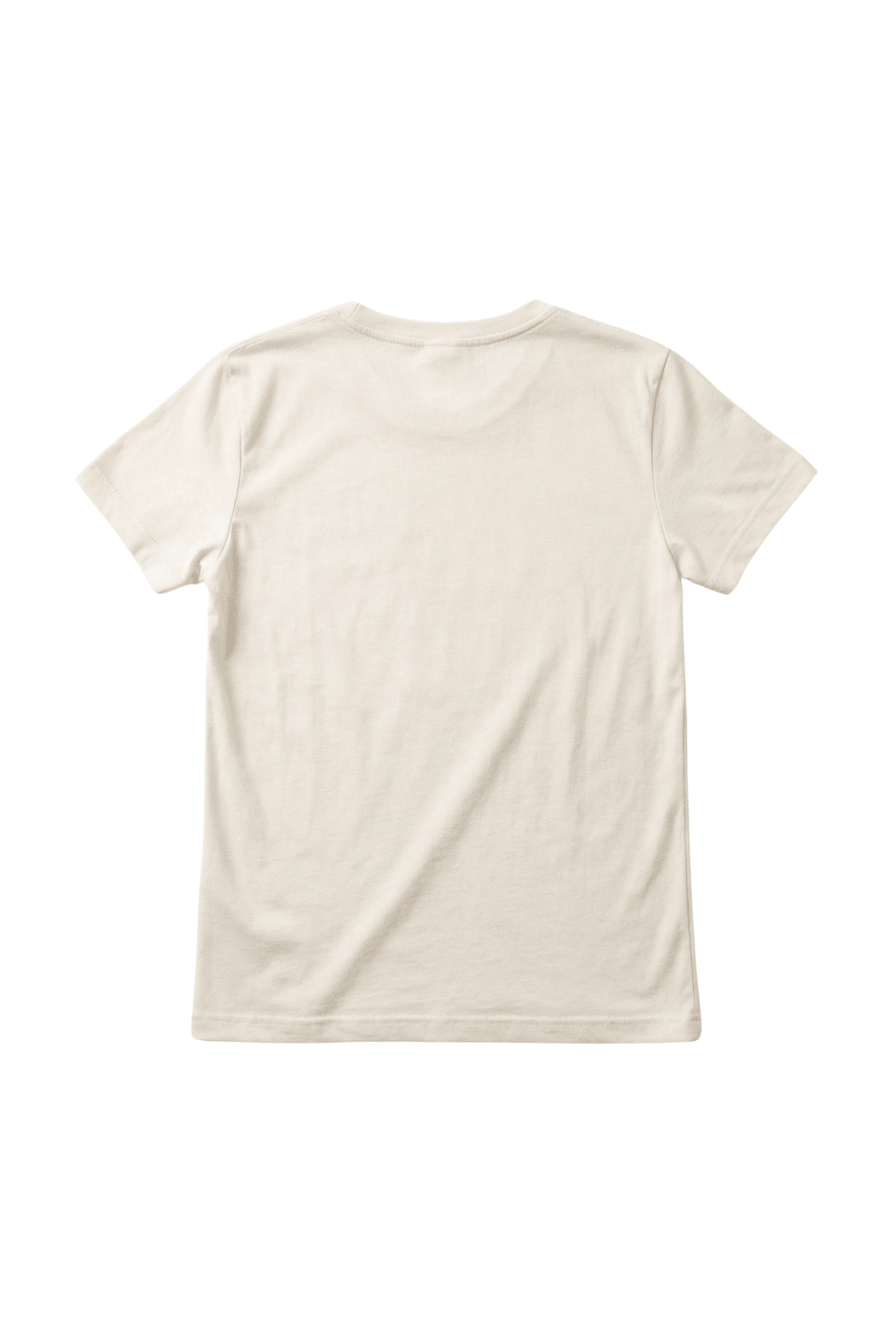 Camiseta crema basica con escote pico y manga corta Lolitas&L - lolitasyl.com