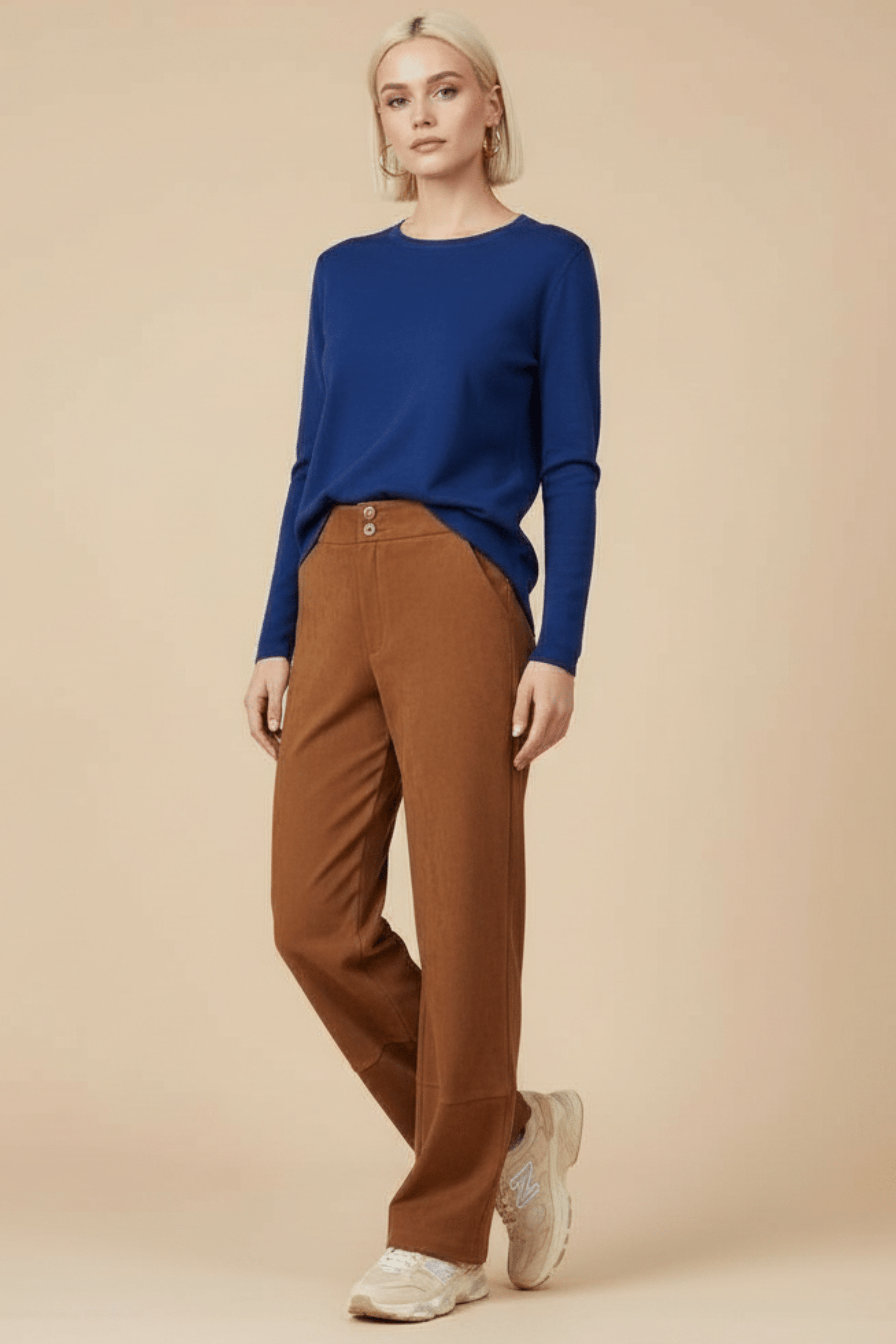 Camiseta de punto azul volante en la espalda Lolitas&L - lolitasyl.com