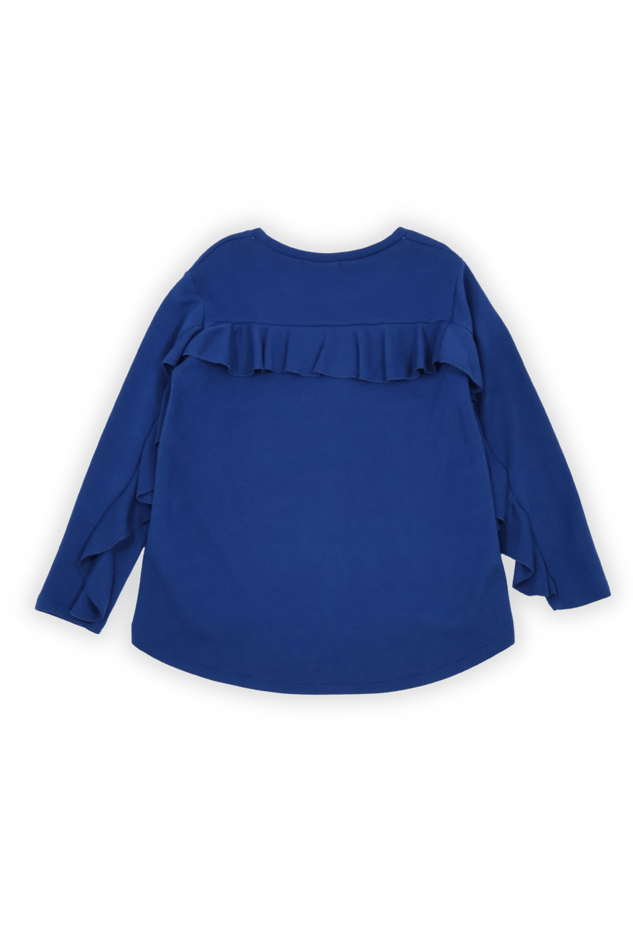 Camiseta de punto azul volante en la espalda Lolitas&L - lolitasyl.com