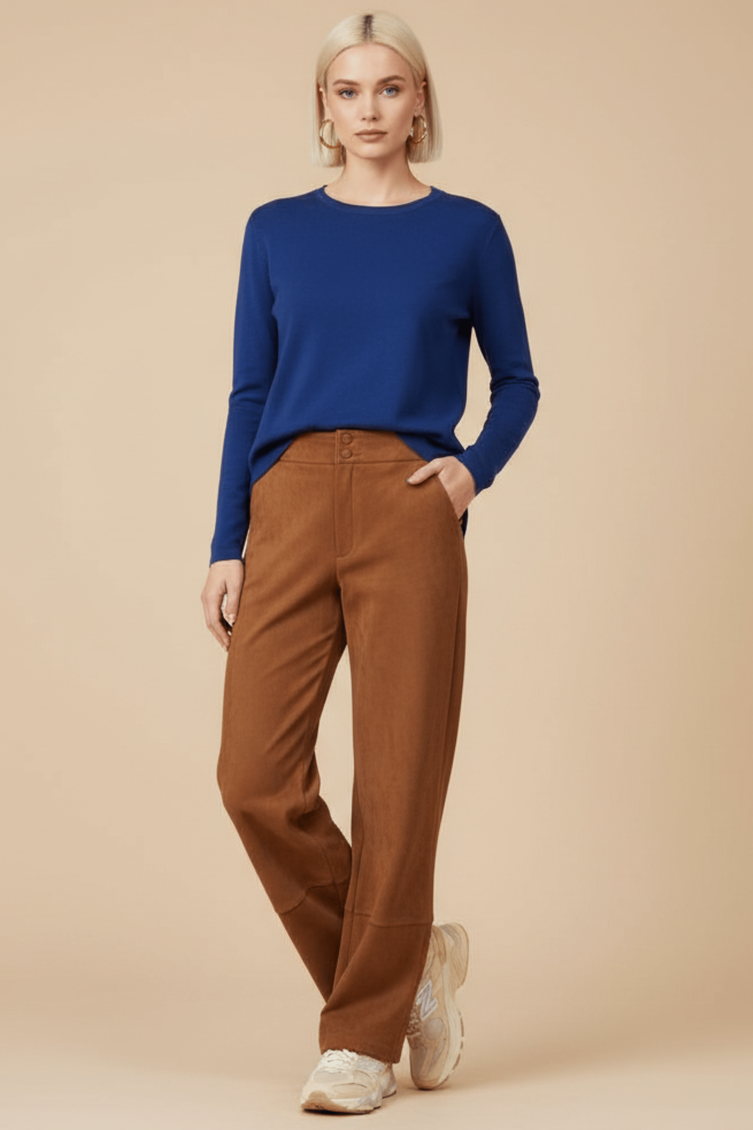 Camiseta de punto azul volante en la espalda Lolitas&L - lolitasyl.com