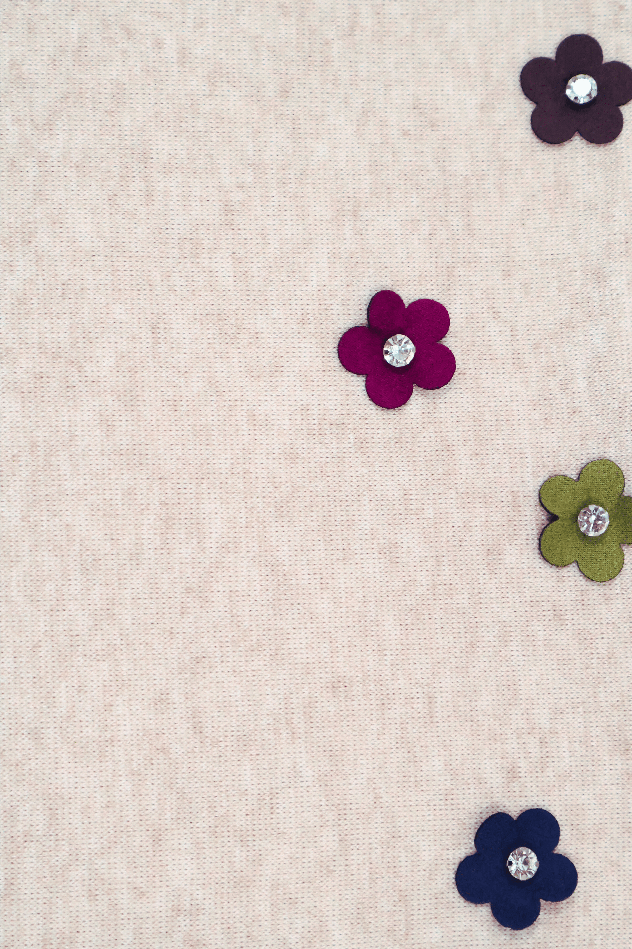 Camiseta de punto beige con flores antelina multicolor Lolitas&L - lolitasyl.com