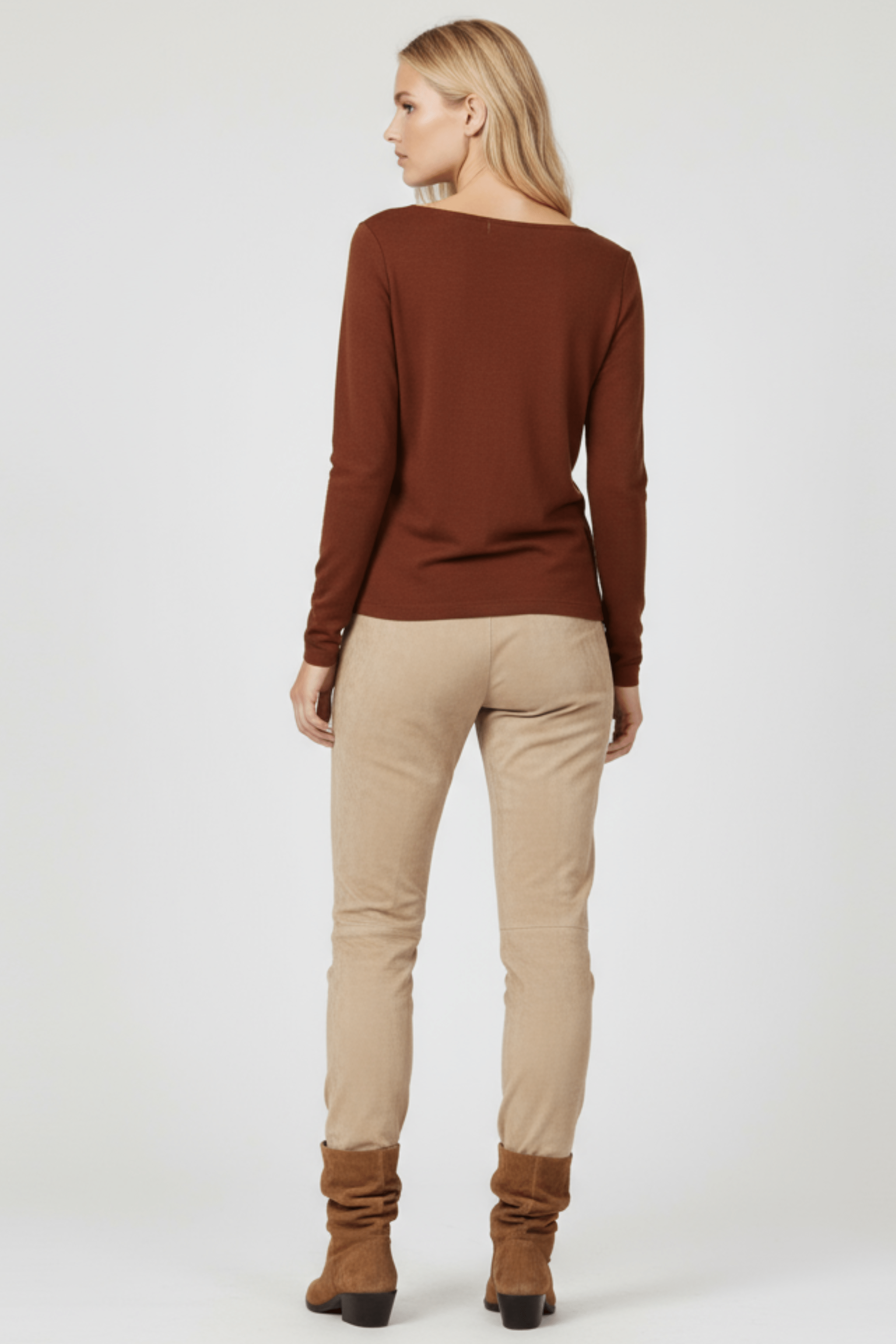 Camiseta de punto marron con bota cowboy animal Lolitas&L - lolitasyl.com