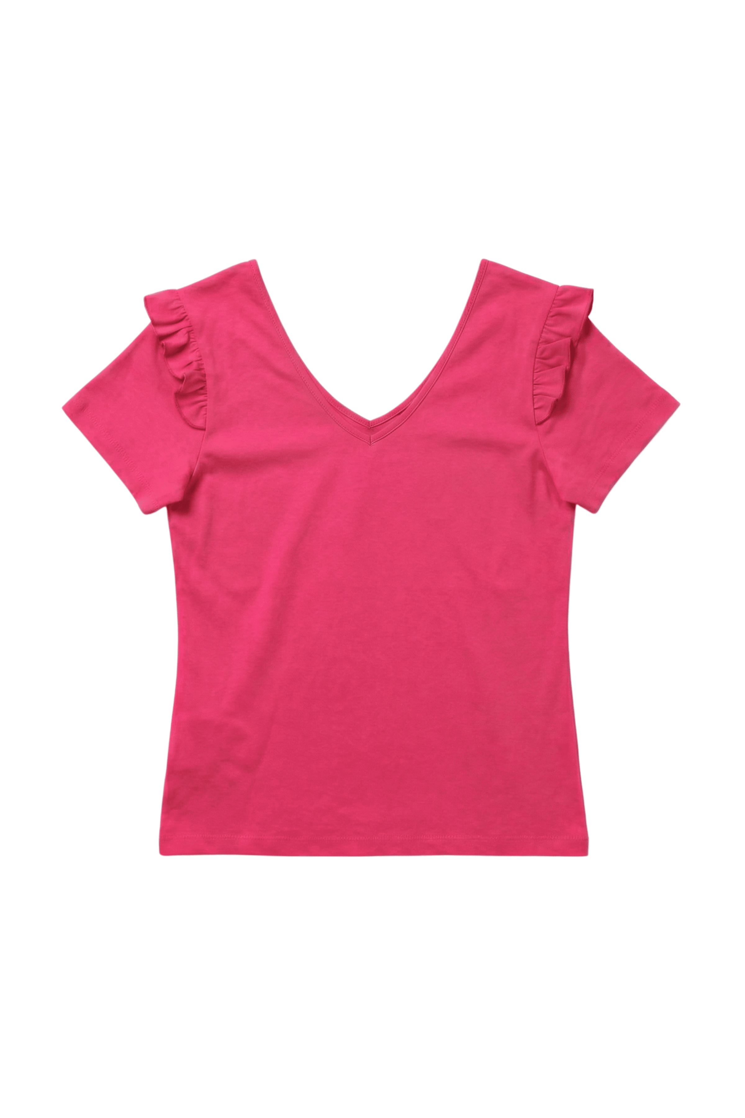 Camiseta fucsia con volante en hombros Lolitas&L - lolitasyl.com