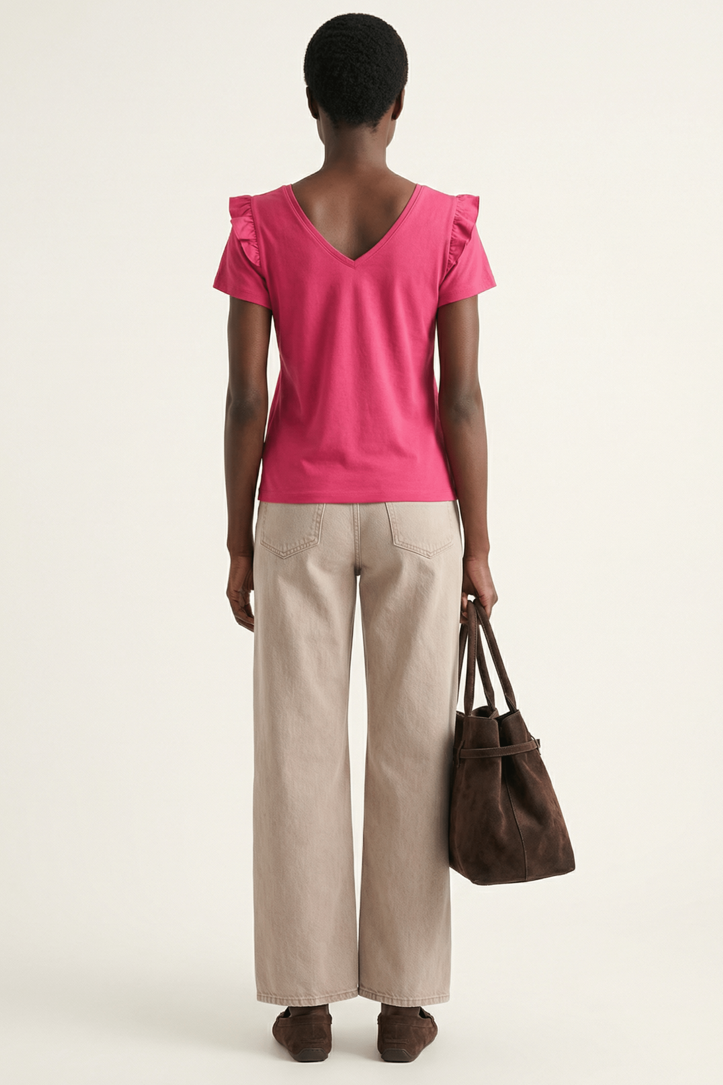 Camiseta fucsia con volante en hombros Lolitas&L - lolitasyl.com