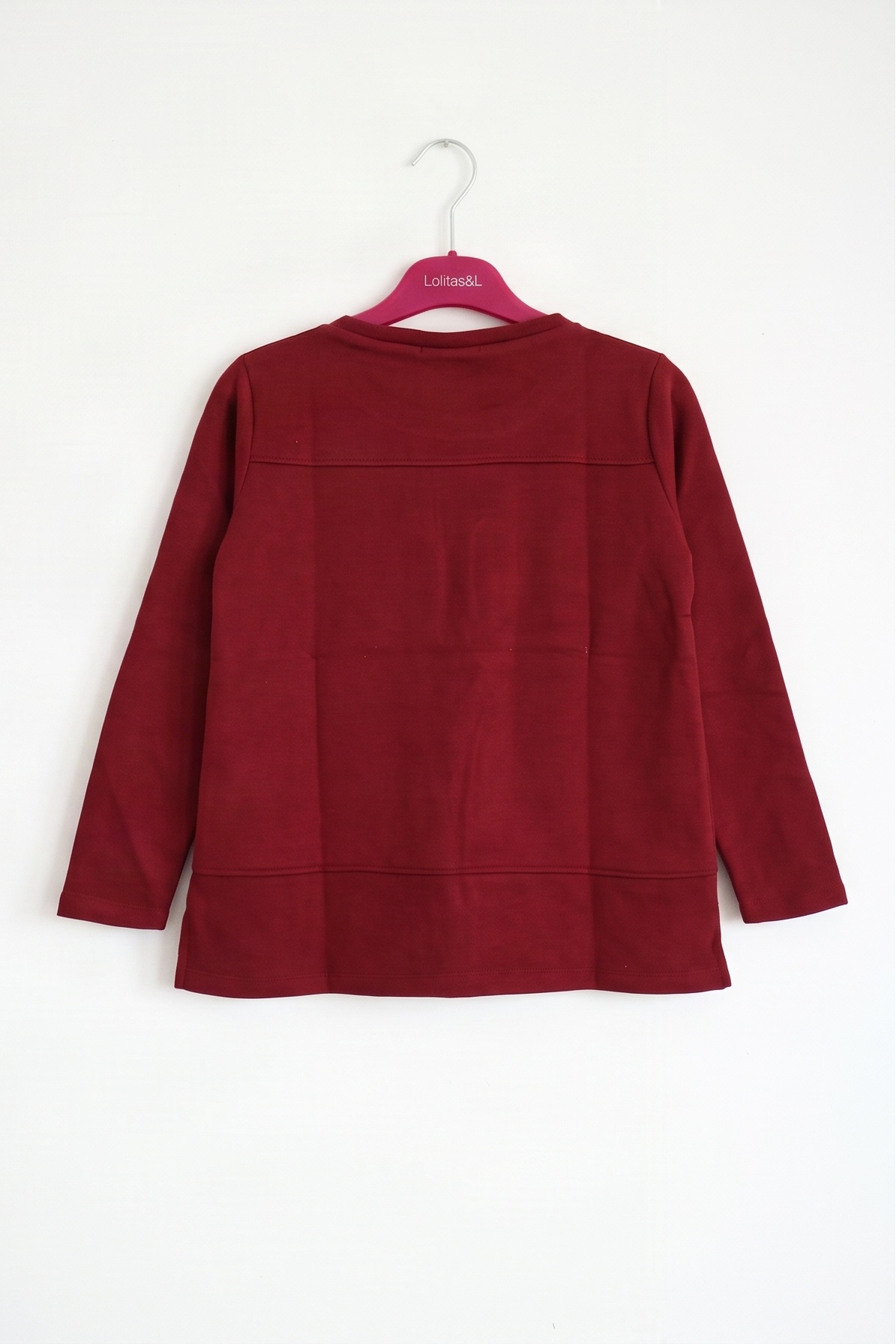 Camiseta Granate con Aplique de Mocasines Preloved