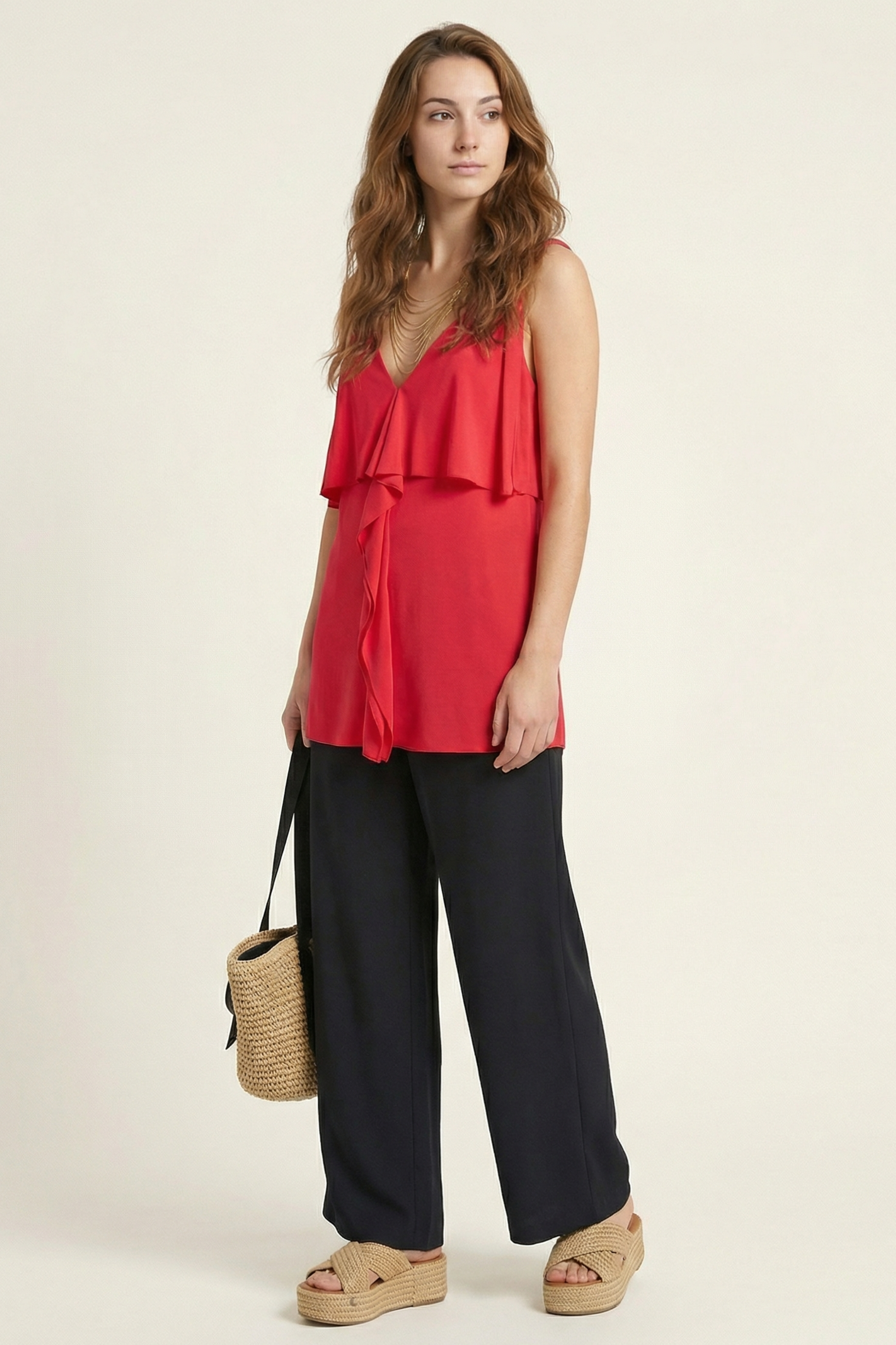 Camiseta lampone tirantes con chorrear en el delantero LolitasyL